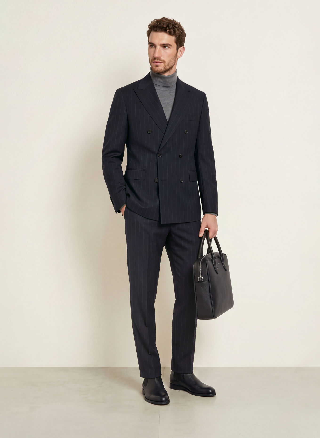 DRESSLER Anzughose JADEN Slim Fit: 048 DUNKELBLAU