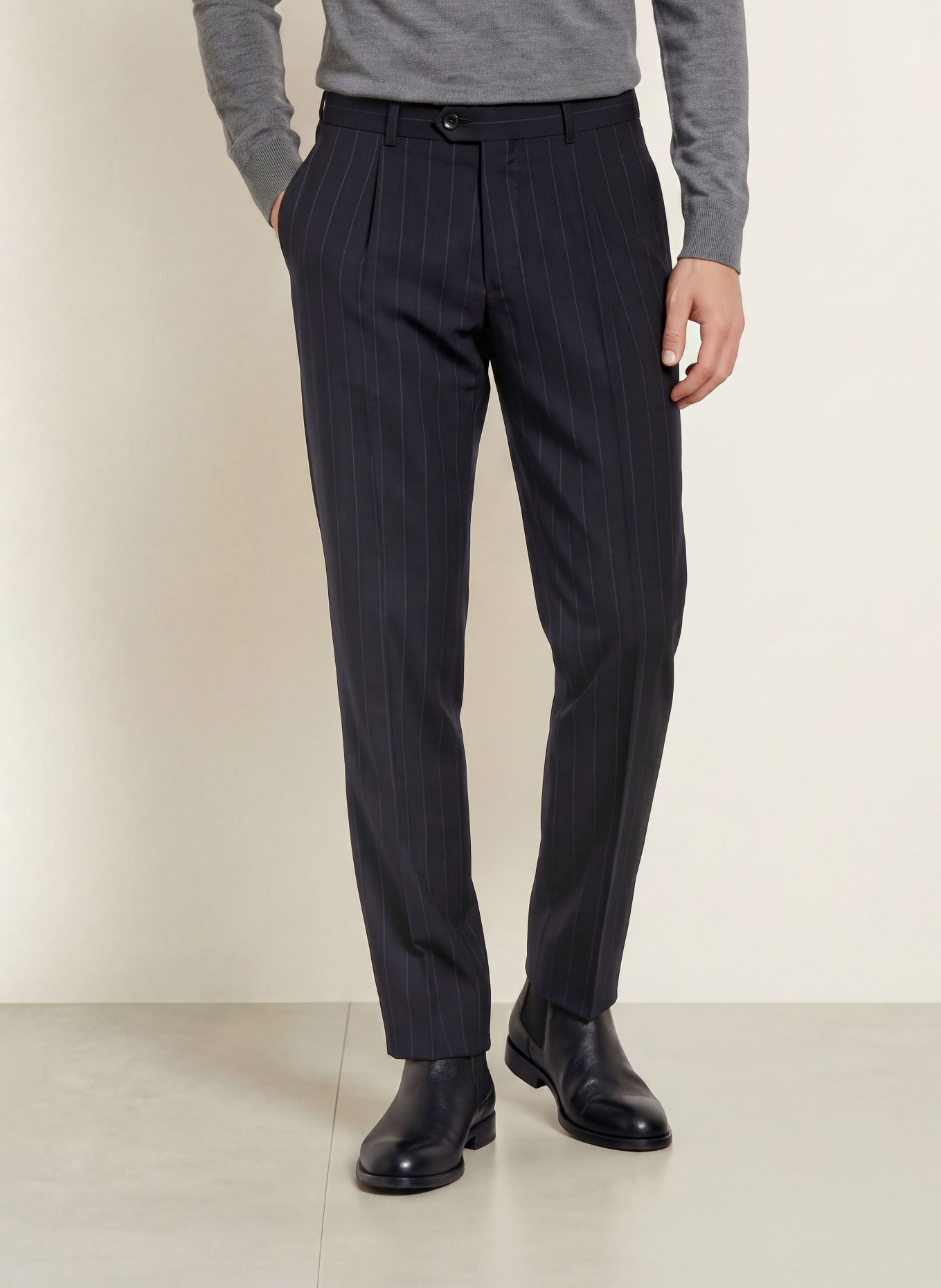 DRESSLER Anzughose JADEN Slim Fit: 048 DUNKELBLAU
