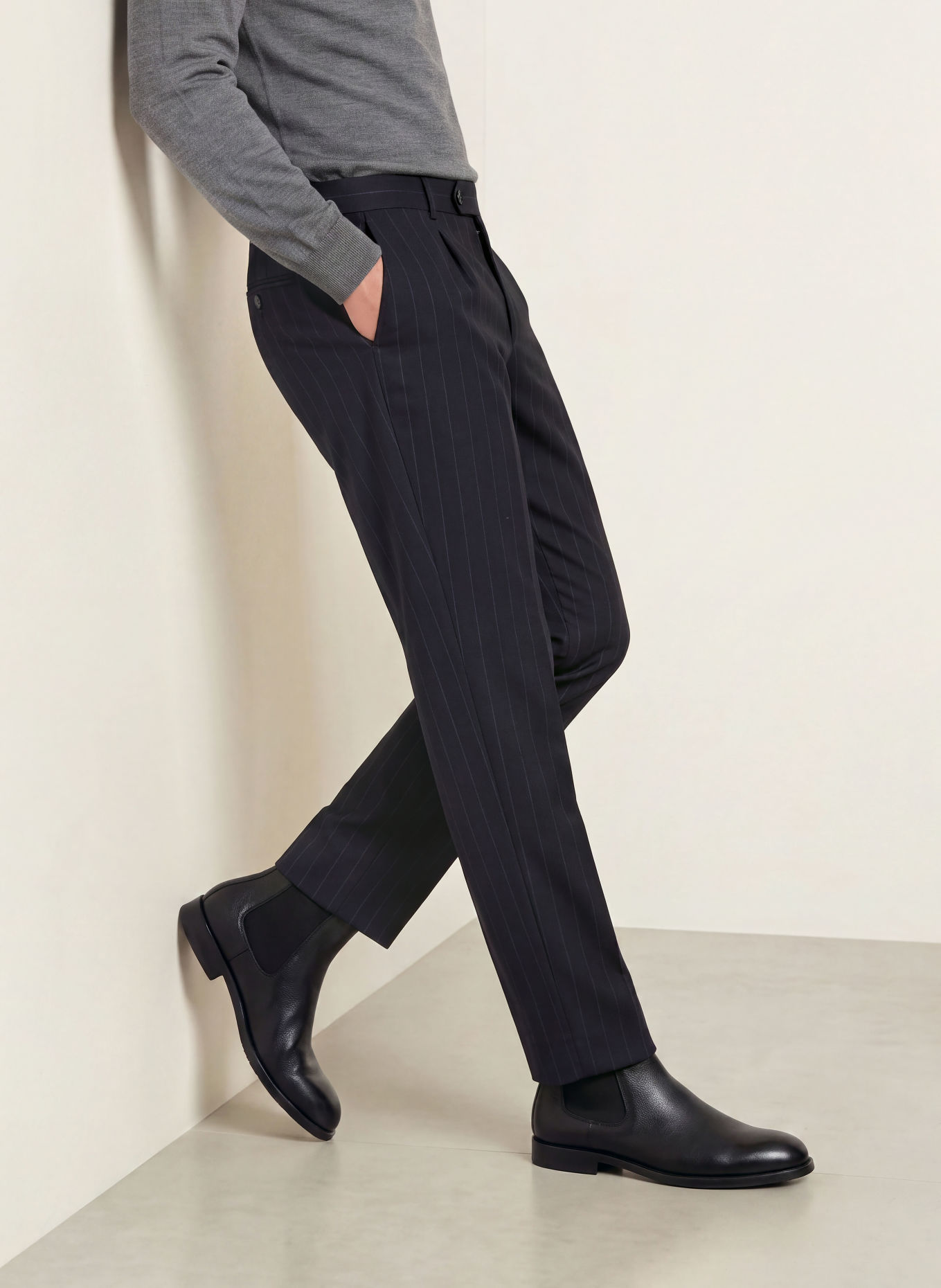 DRESSLER Anzughose JADEN Slim Fit: 048 DUNKELBLAU