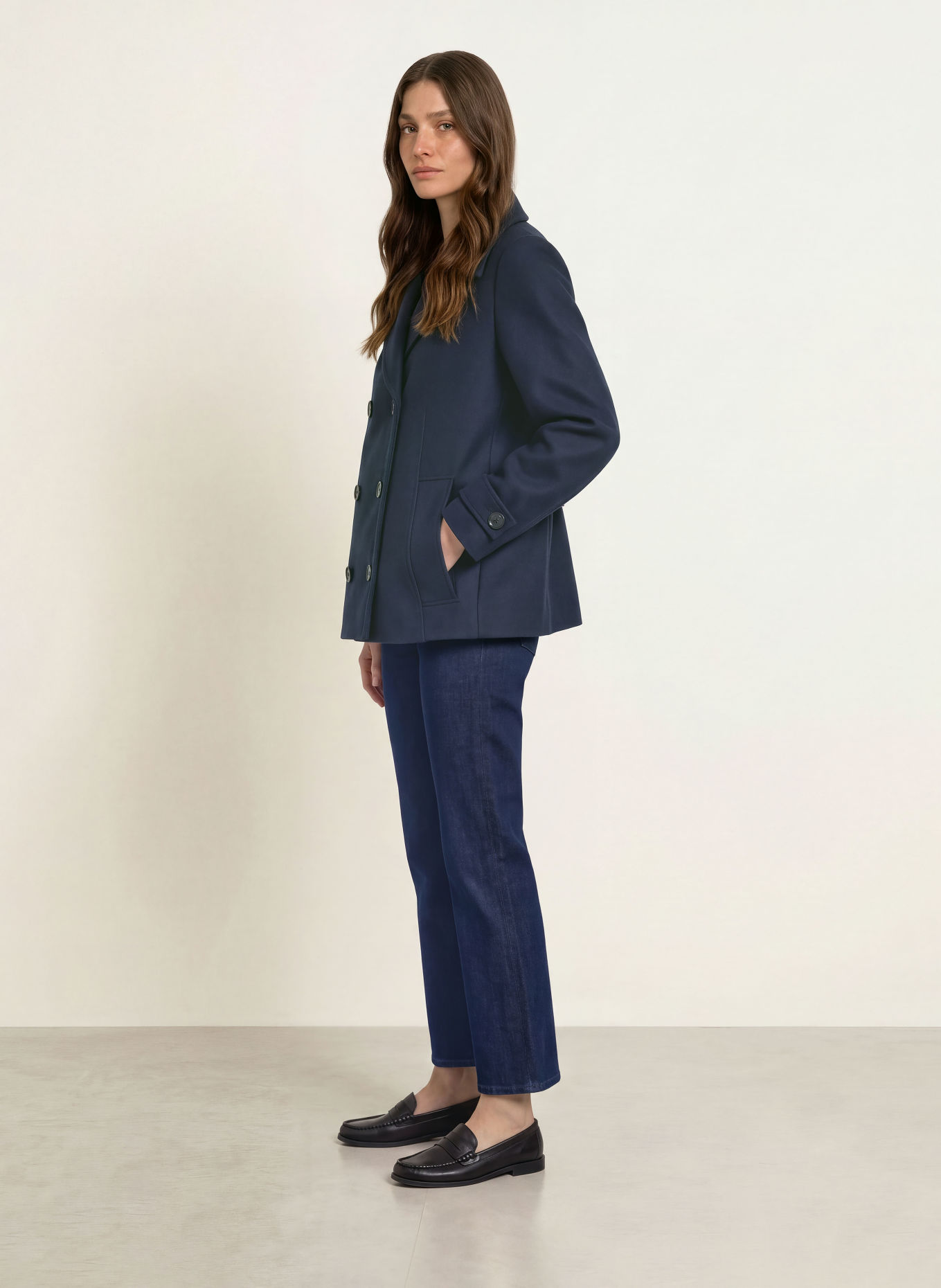 BOSS Caban court CARAZA: BLEU FONCÉ