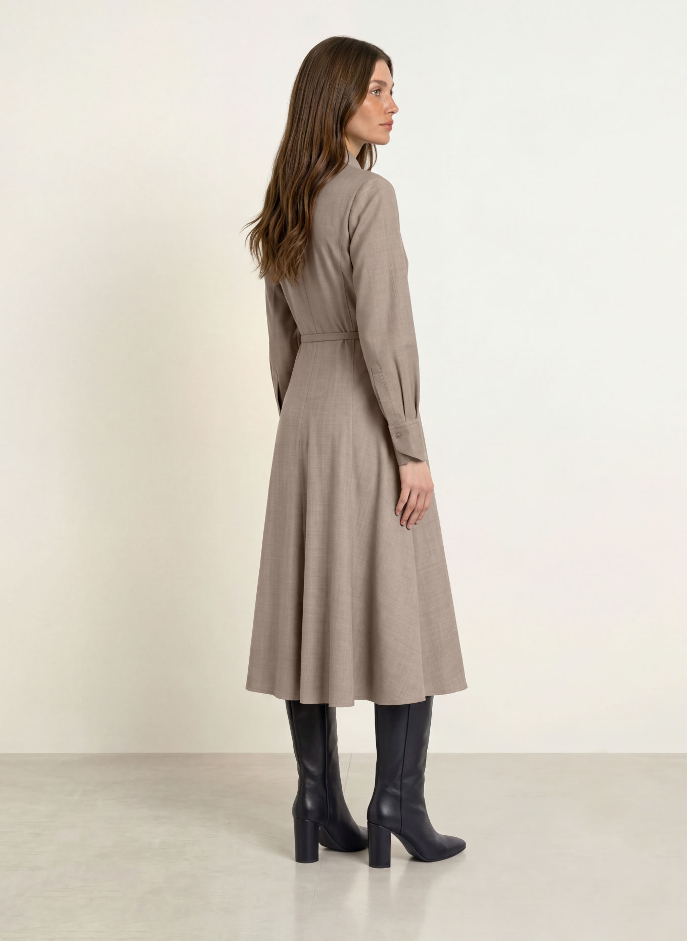 BOSS Hemdblusenkleid DANNEL: BEIGE