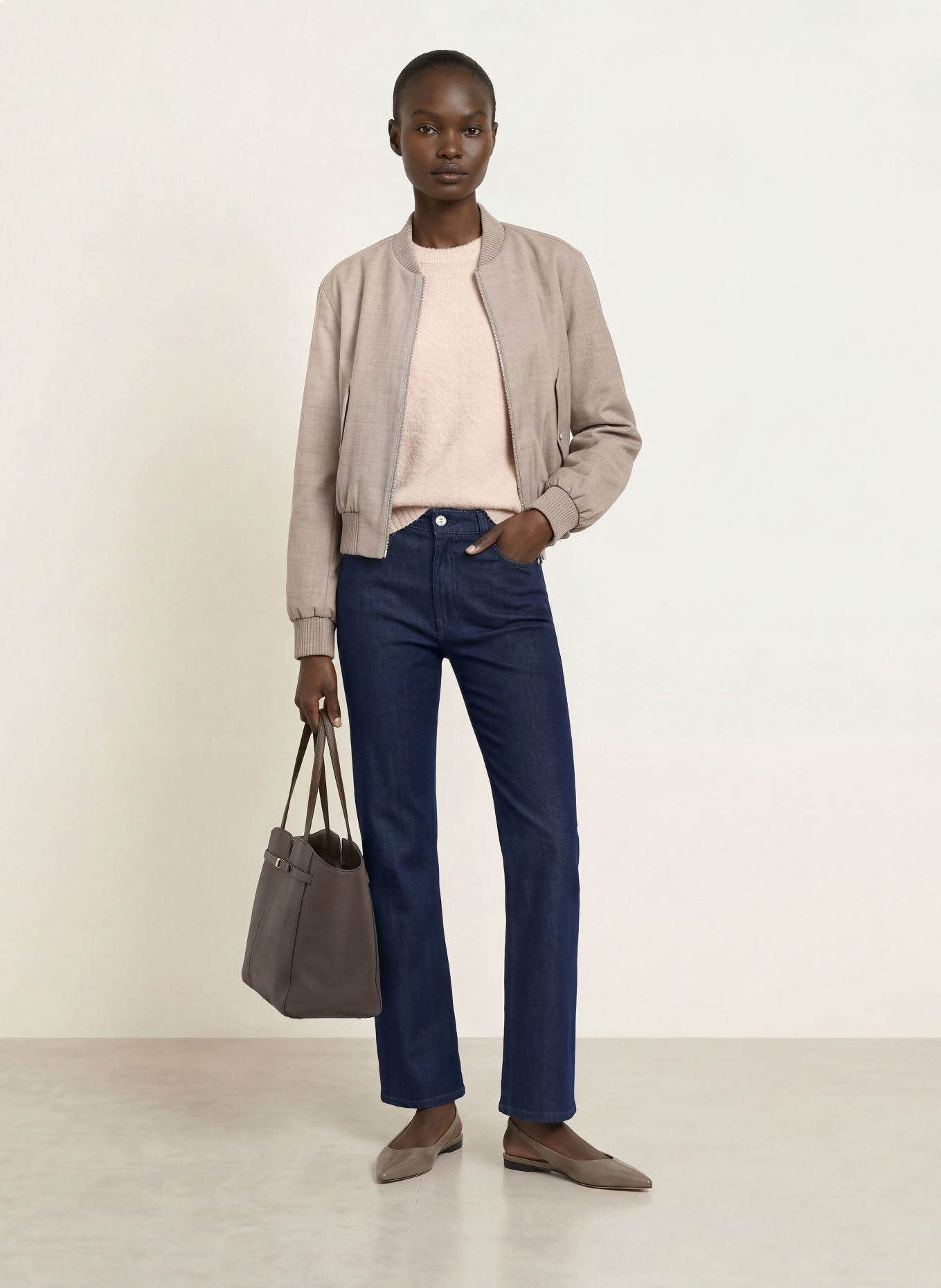 BOSS JAMAYATI Bomber jacket: TAUPE