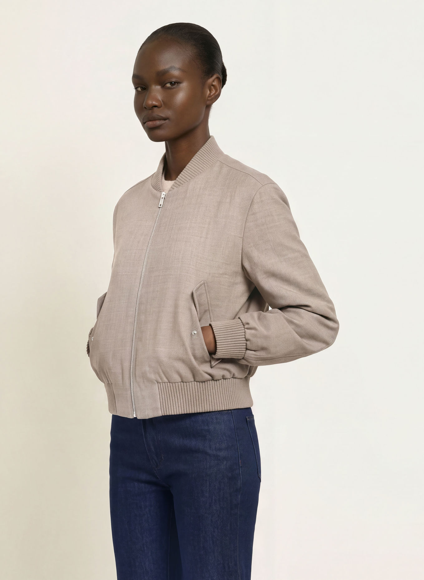 BOSS JAMAYATI Bomber jacket: TAUPE