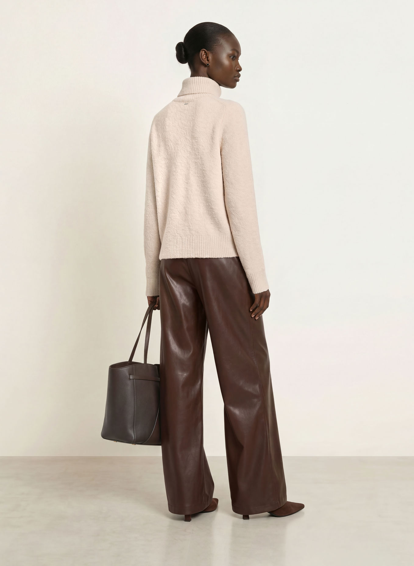BOSS FUBRINI Turtleneck sweater: BEIGE