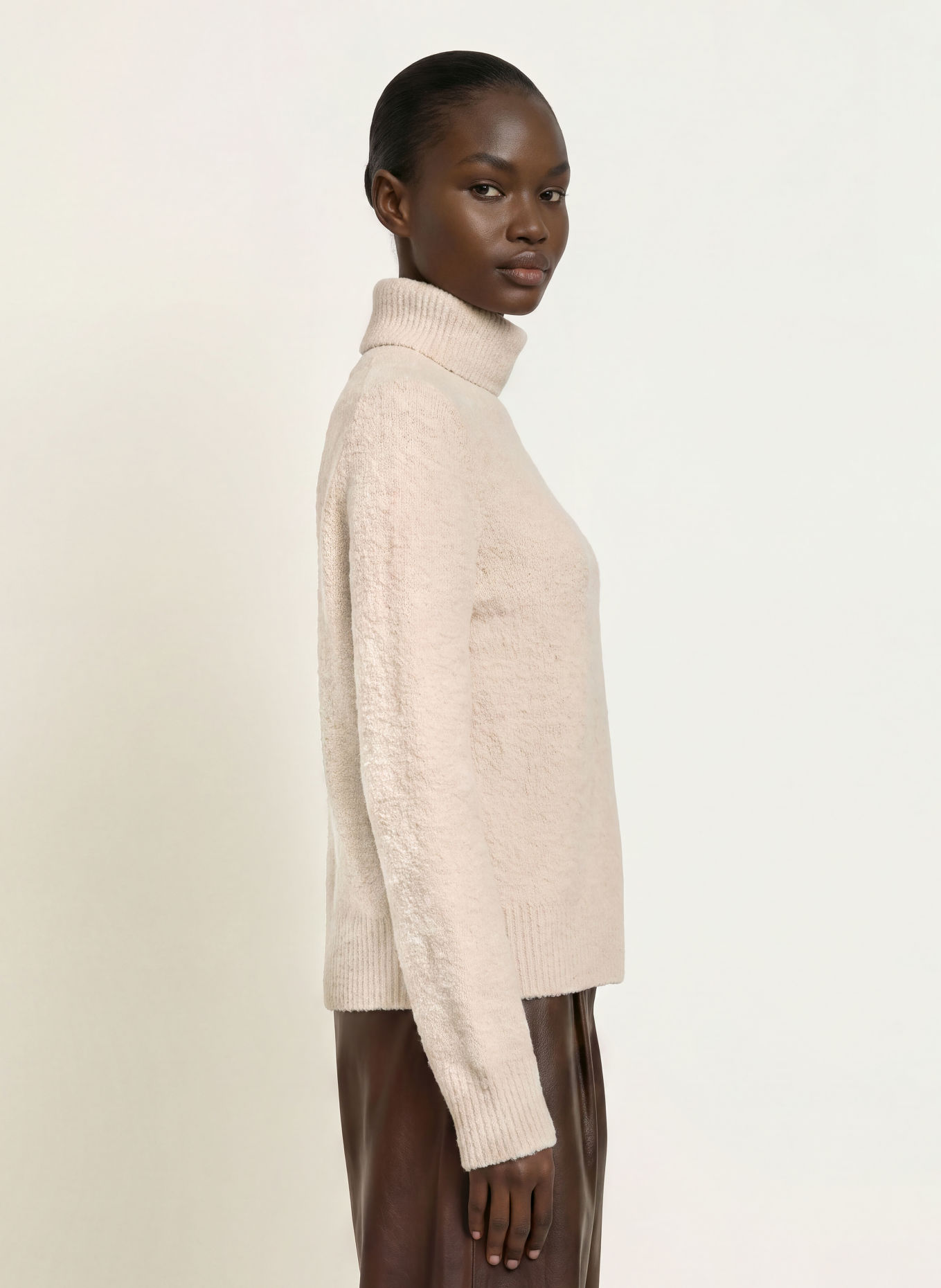 BOSS FUBRINI Turtleneck sweater: BEIGE