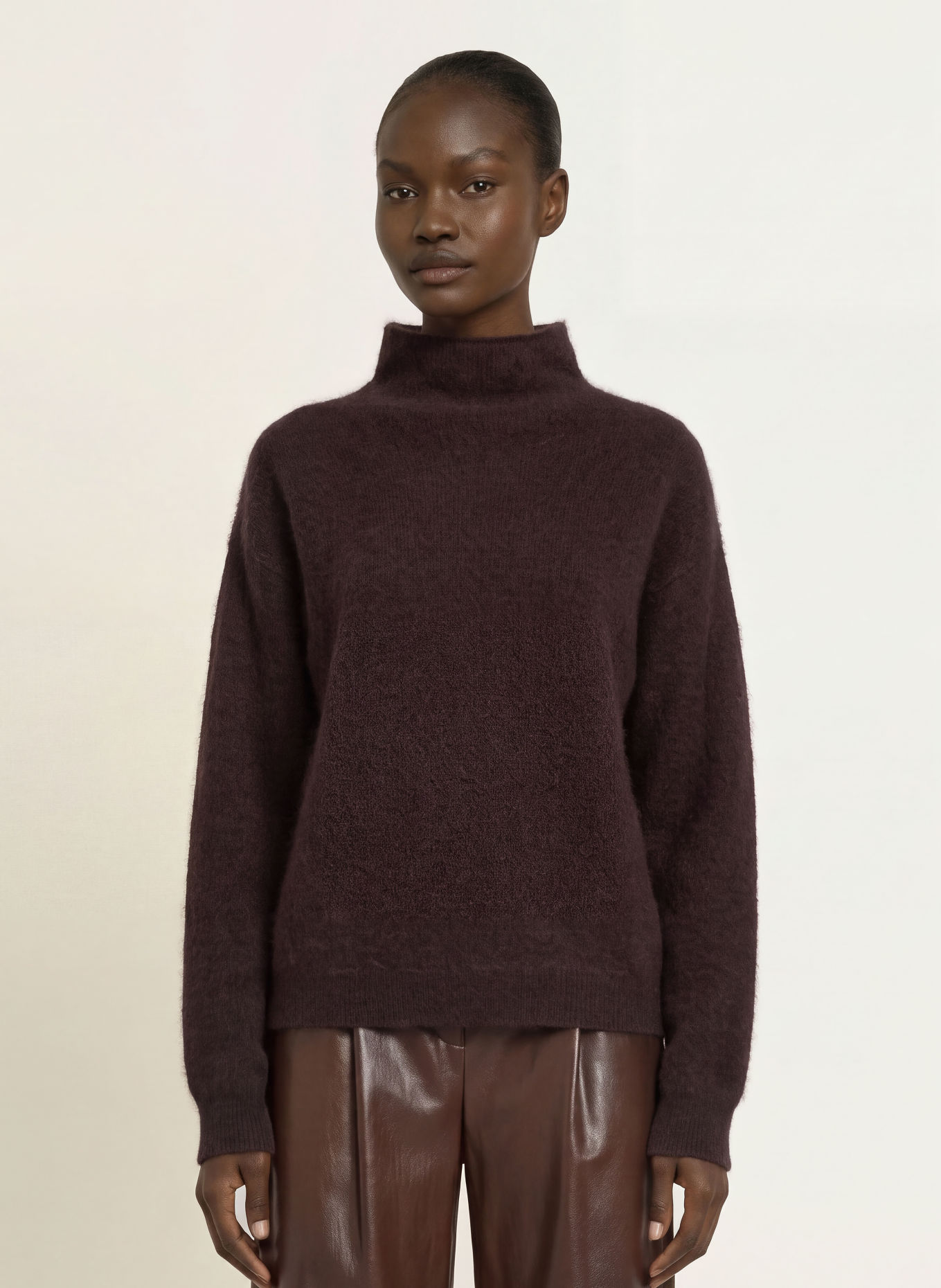 BOSS FROSELLA Sweater: DARK BROWN