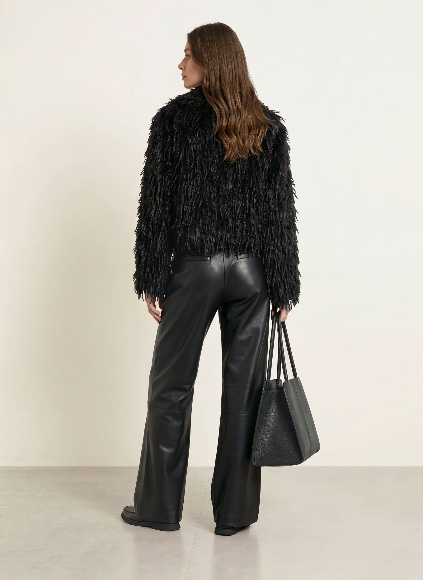 BOSS Kunstfell-Jacke CECOOL: SCHWARZ