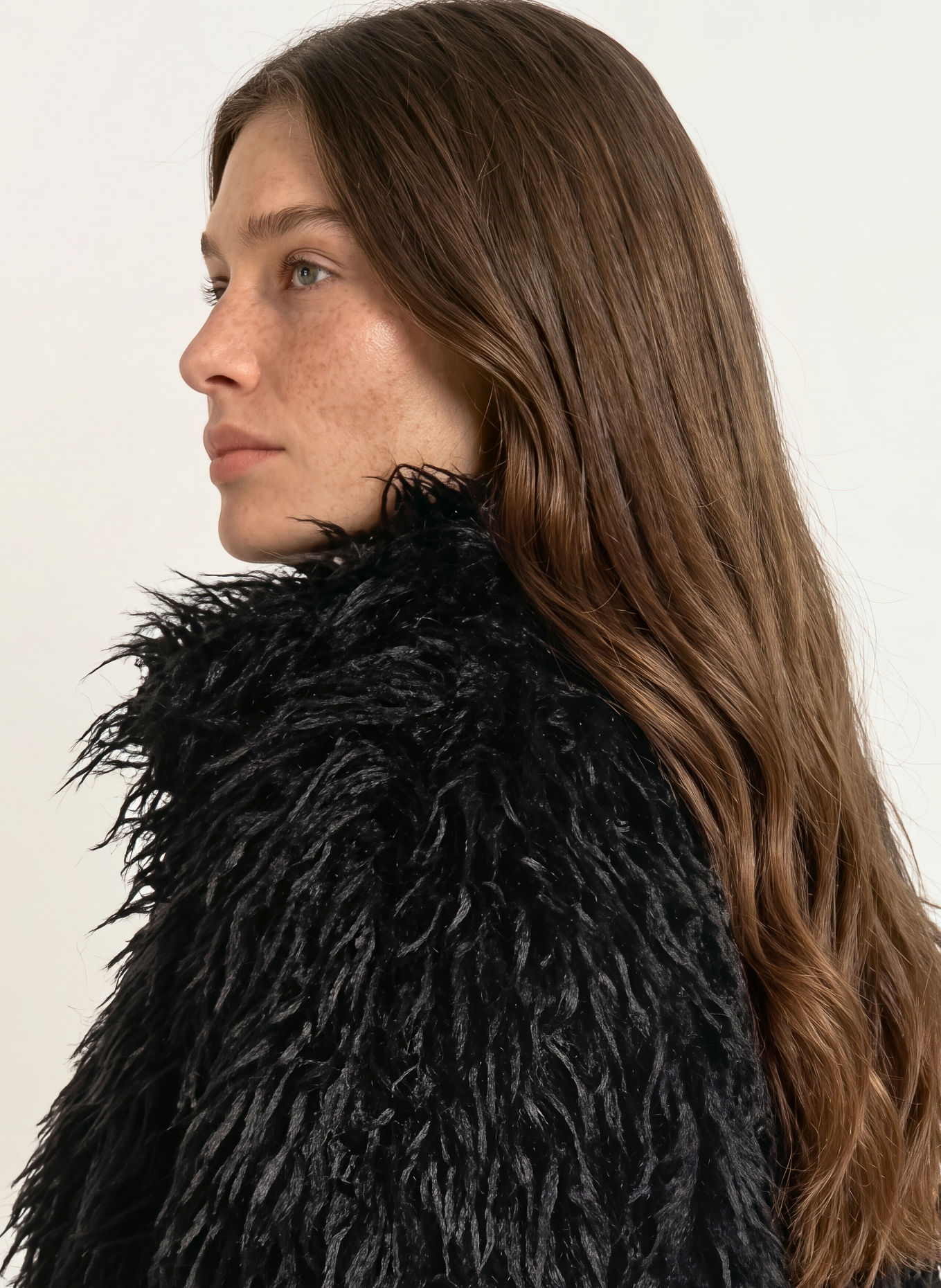 BOSS Kunstfell-Jacke CECOOL: SCHWARZ
