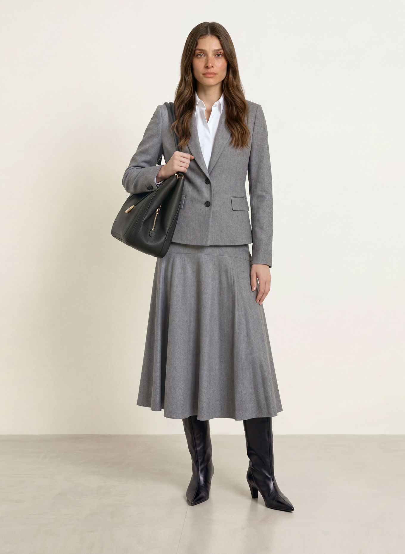BOSS JIA Flannel Blazer: GRAY