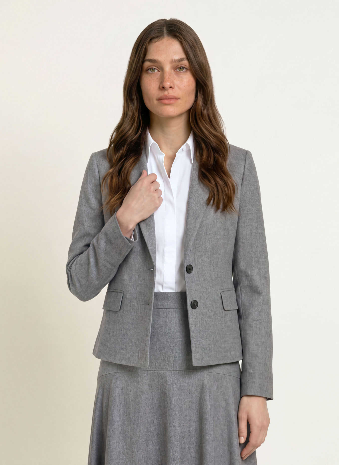 BOSS JIA Flannel Blazer: GRAY