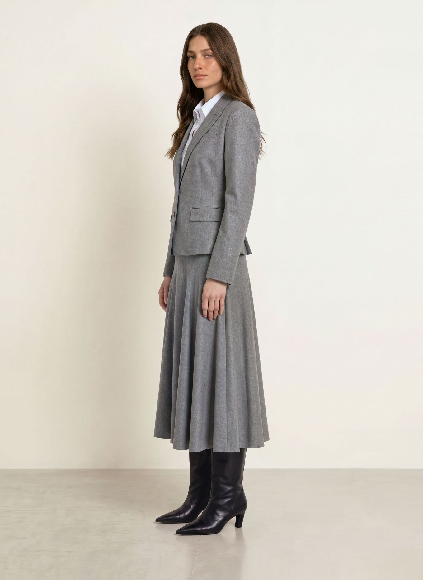 BOSS JIA Flannel Blazer: GRAY
