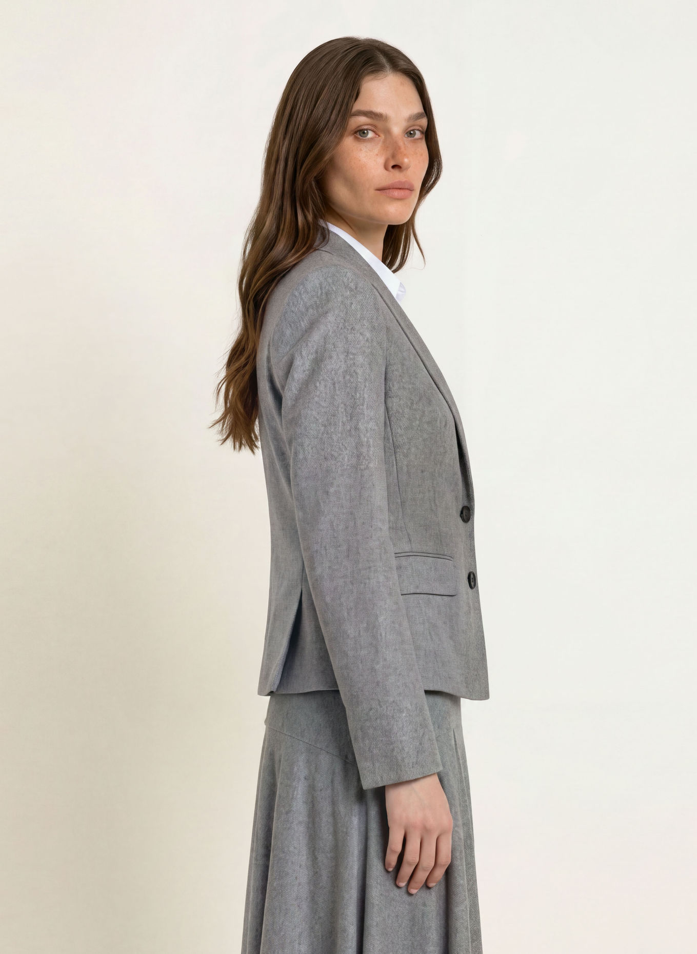 BOSS JIA Flannel Blazer: GRAY