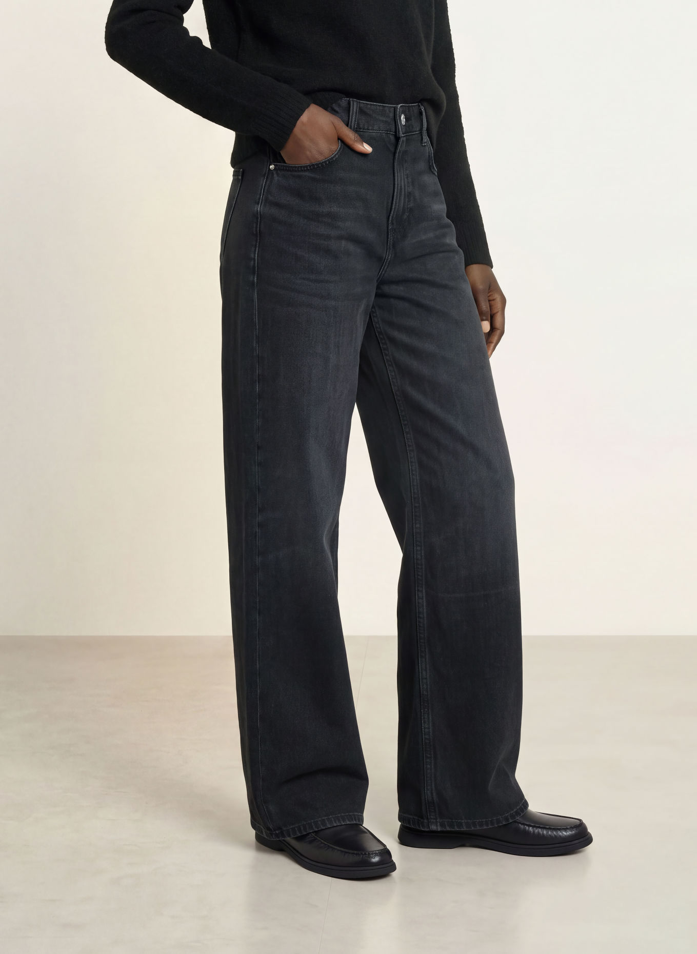BOSS Wide Leg Jeans CROSSROAD: 009 BLACK