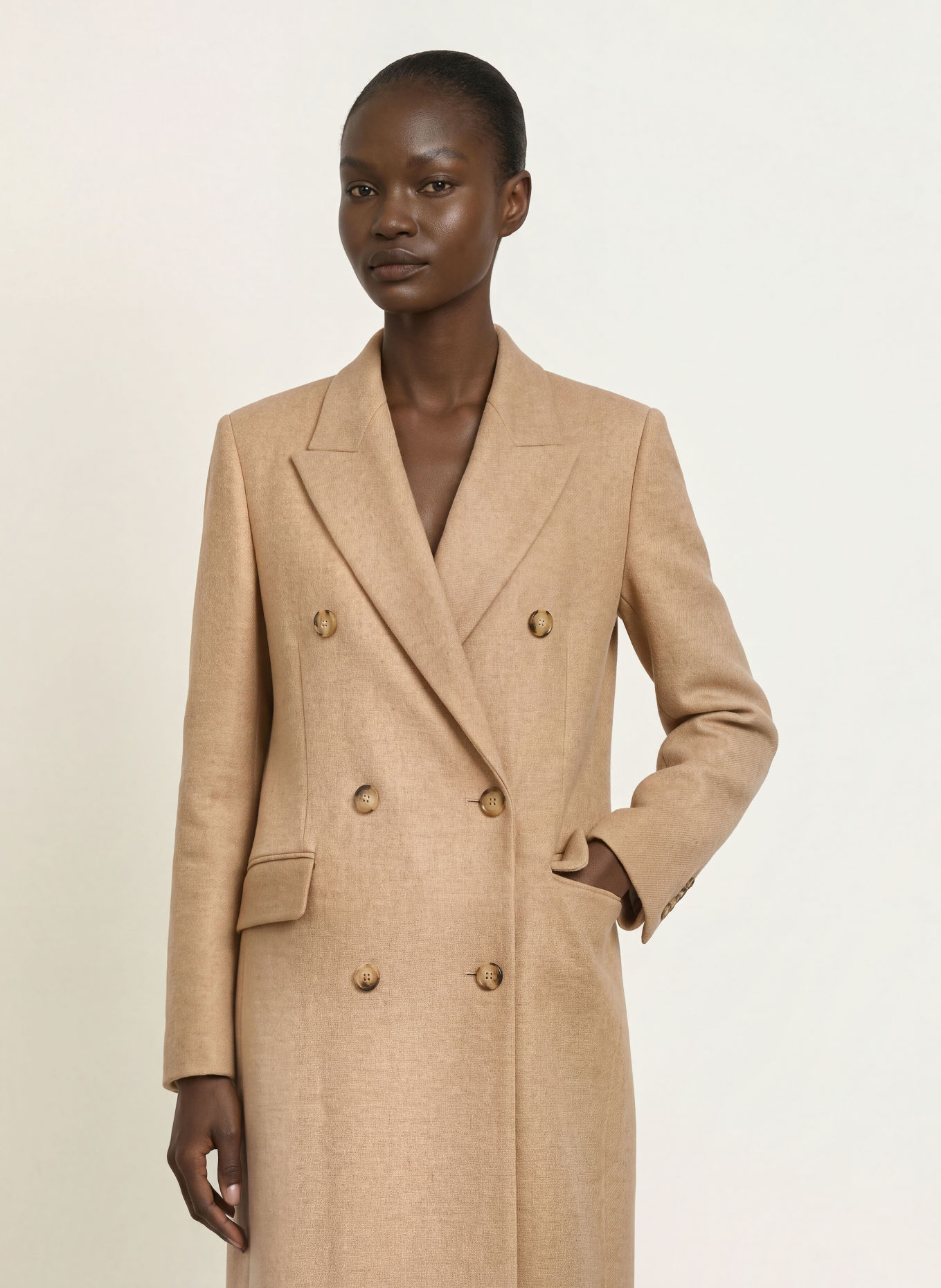 BOSS CASSJILA Wool coat: BEIGE
