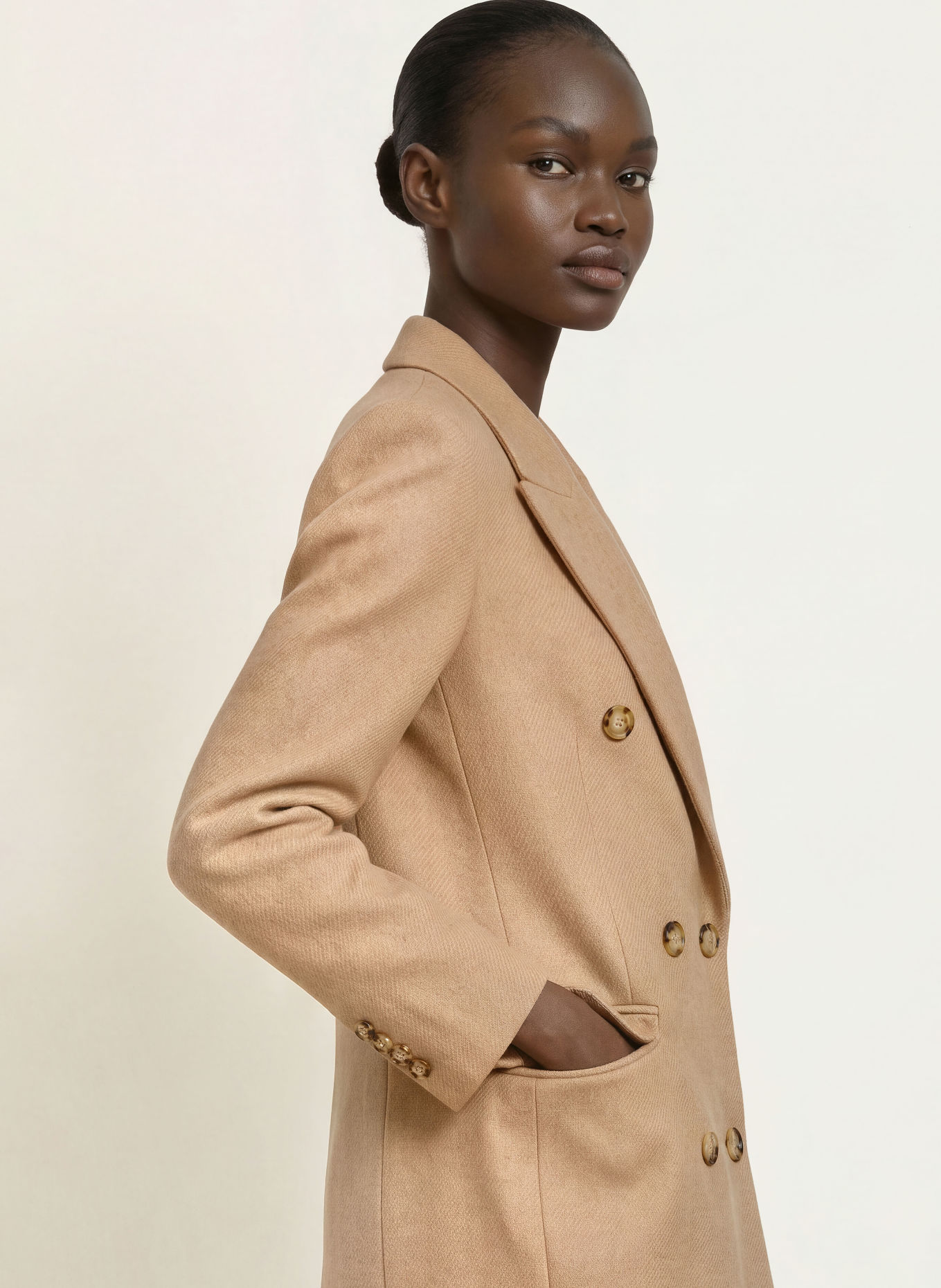 BOSS CASSJILA Wool coat: BEIGE