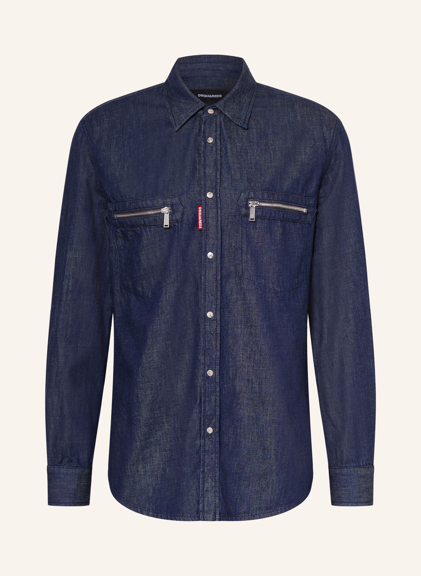 DSQUARED2 Jeanshemd Comfort Fit: DUNKELBLAU