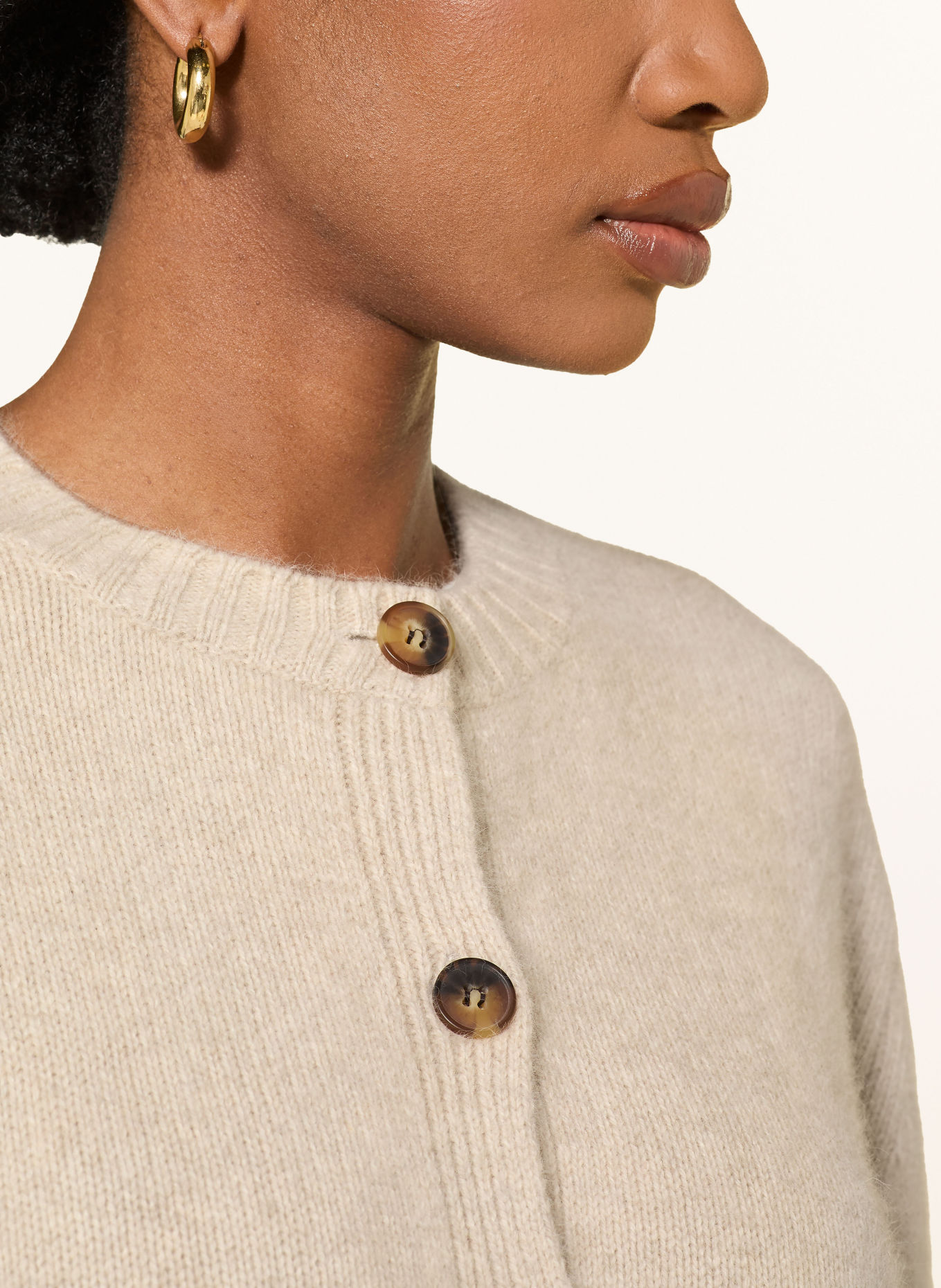 LOULOU DE SAISON Strickjacke REMUS: CREME
