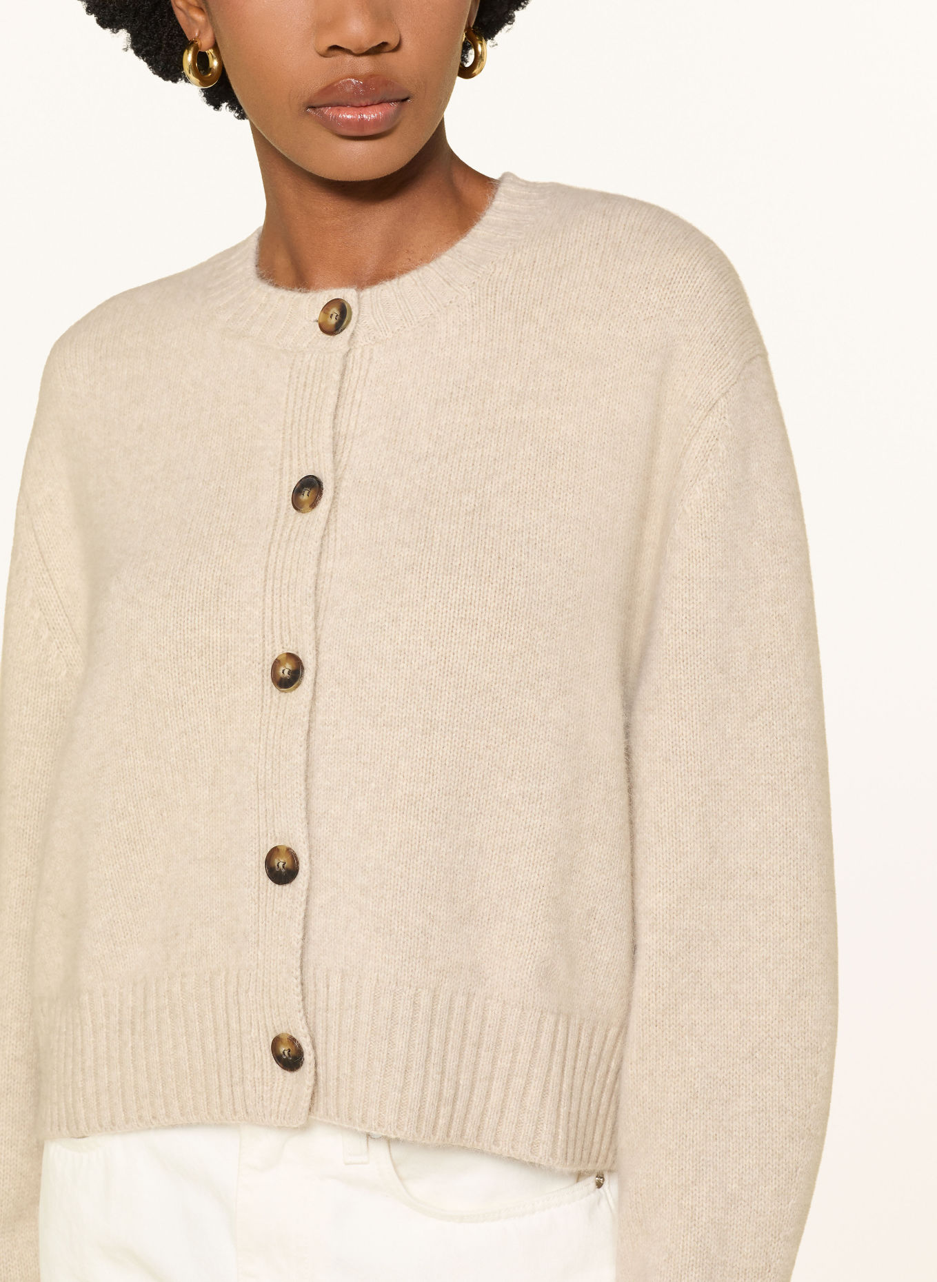 LOULOU DE SAISON Strickjacke REMUS: CREME
