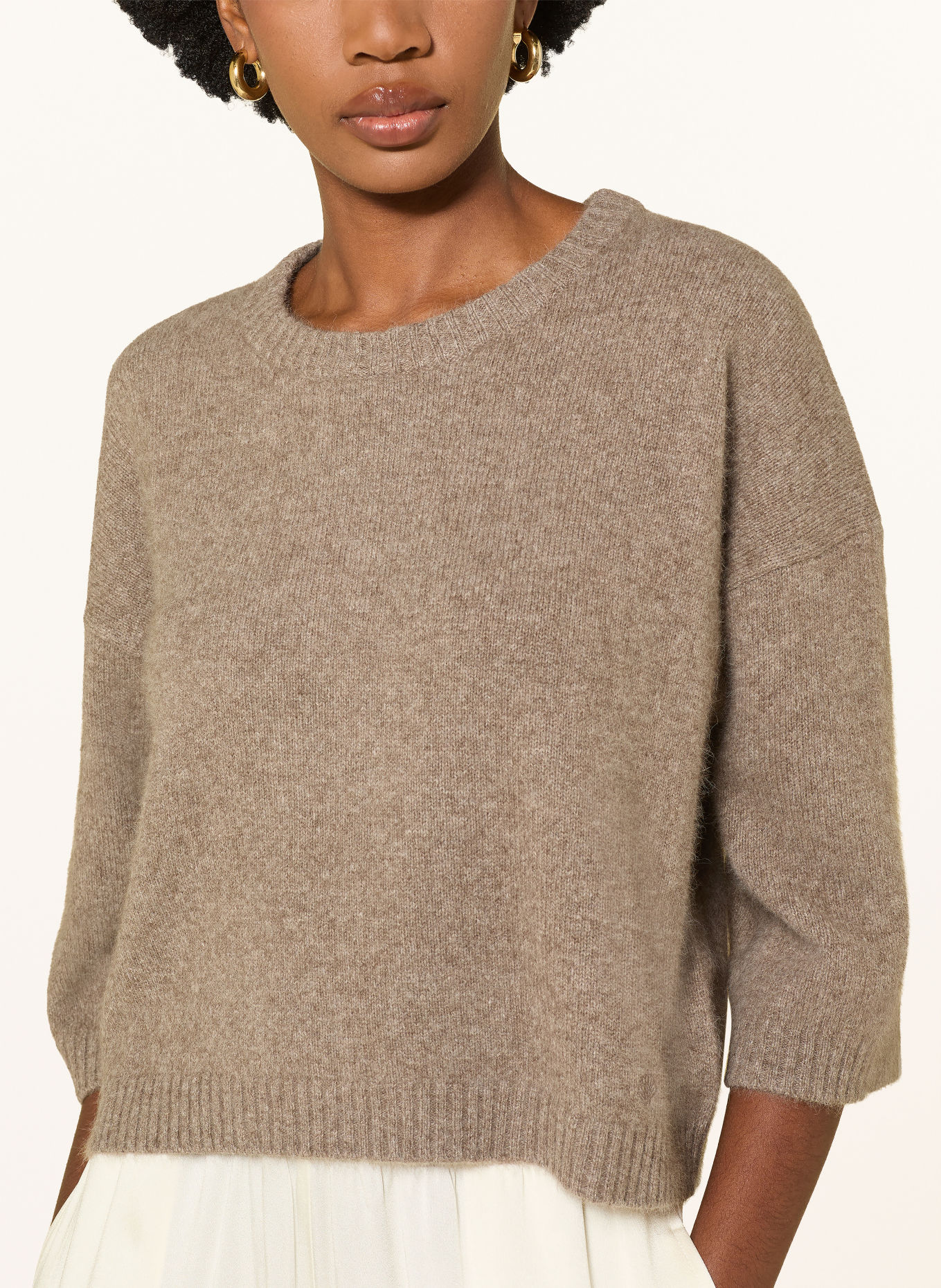 LOULOU DE SAISON Pullover AZALI mit 3/4-Arm: BEIGE
