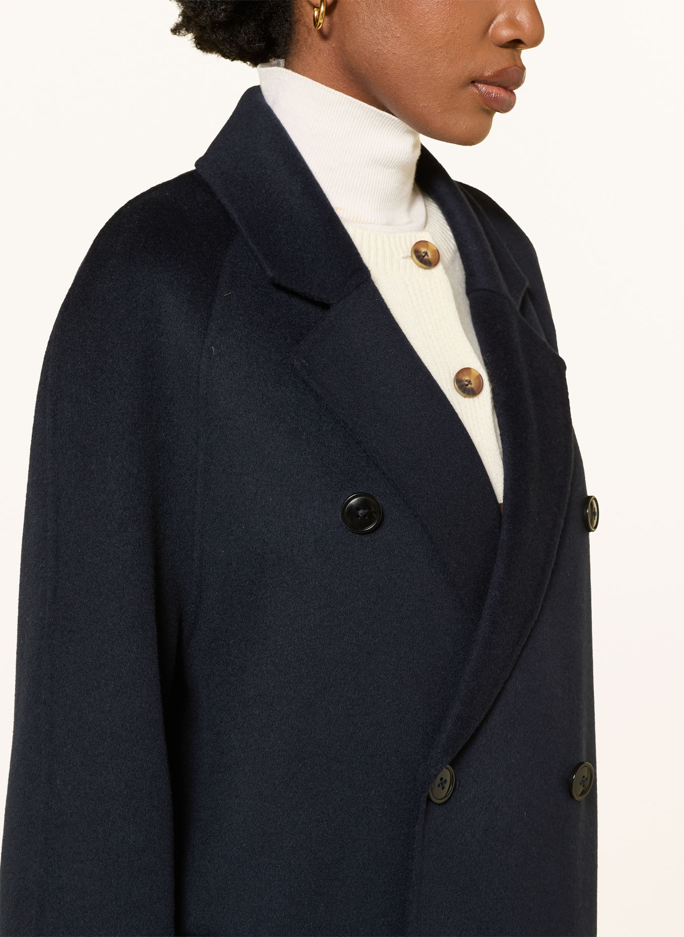 LOULOU DE SAISON Wollen mantel IRVIN: DONKERBLAUW