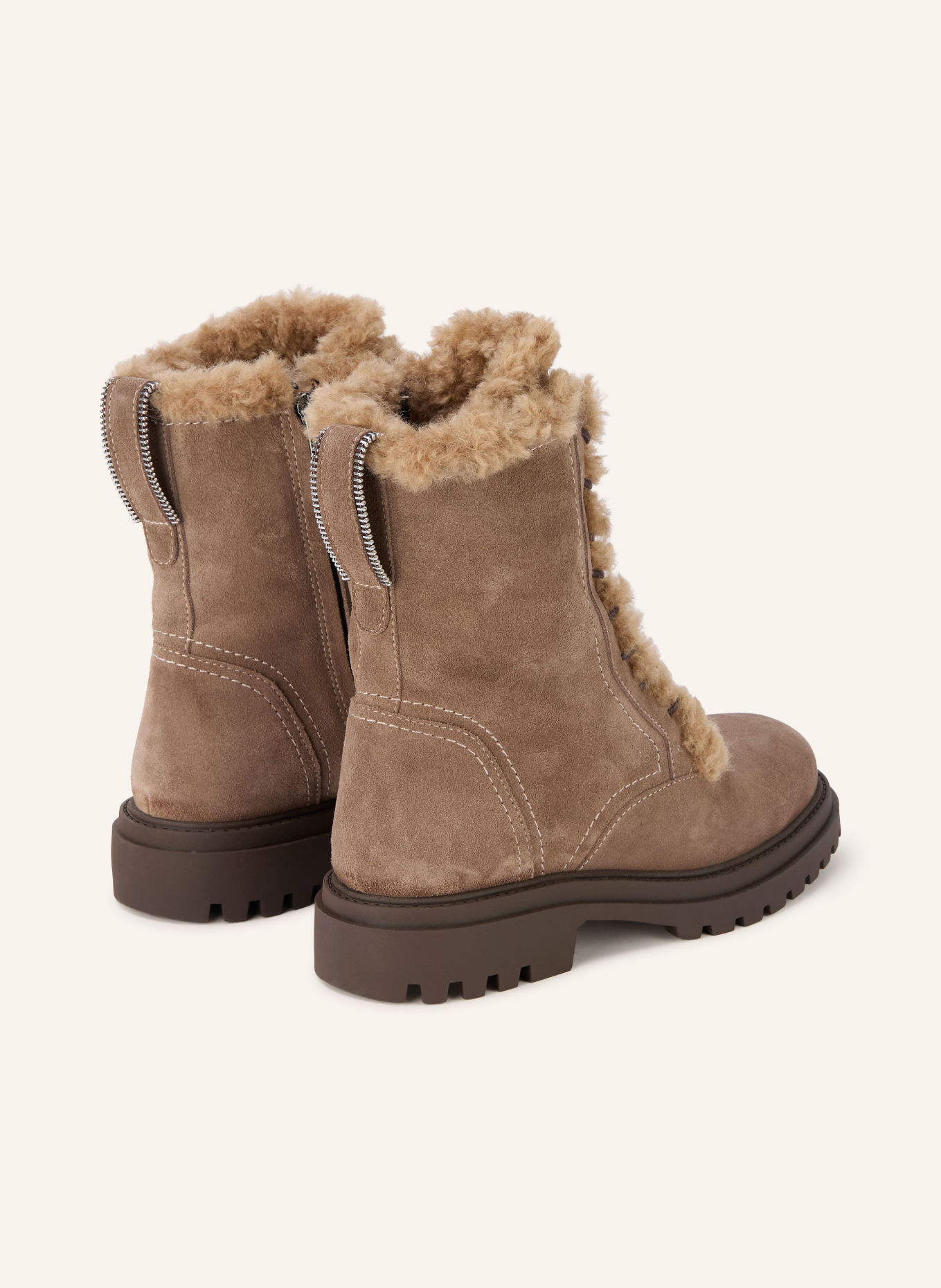 BIBI LOU Schnürboots: TAUPE