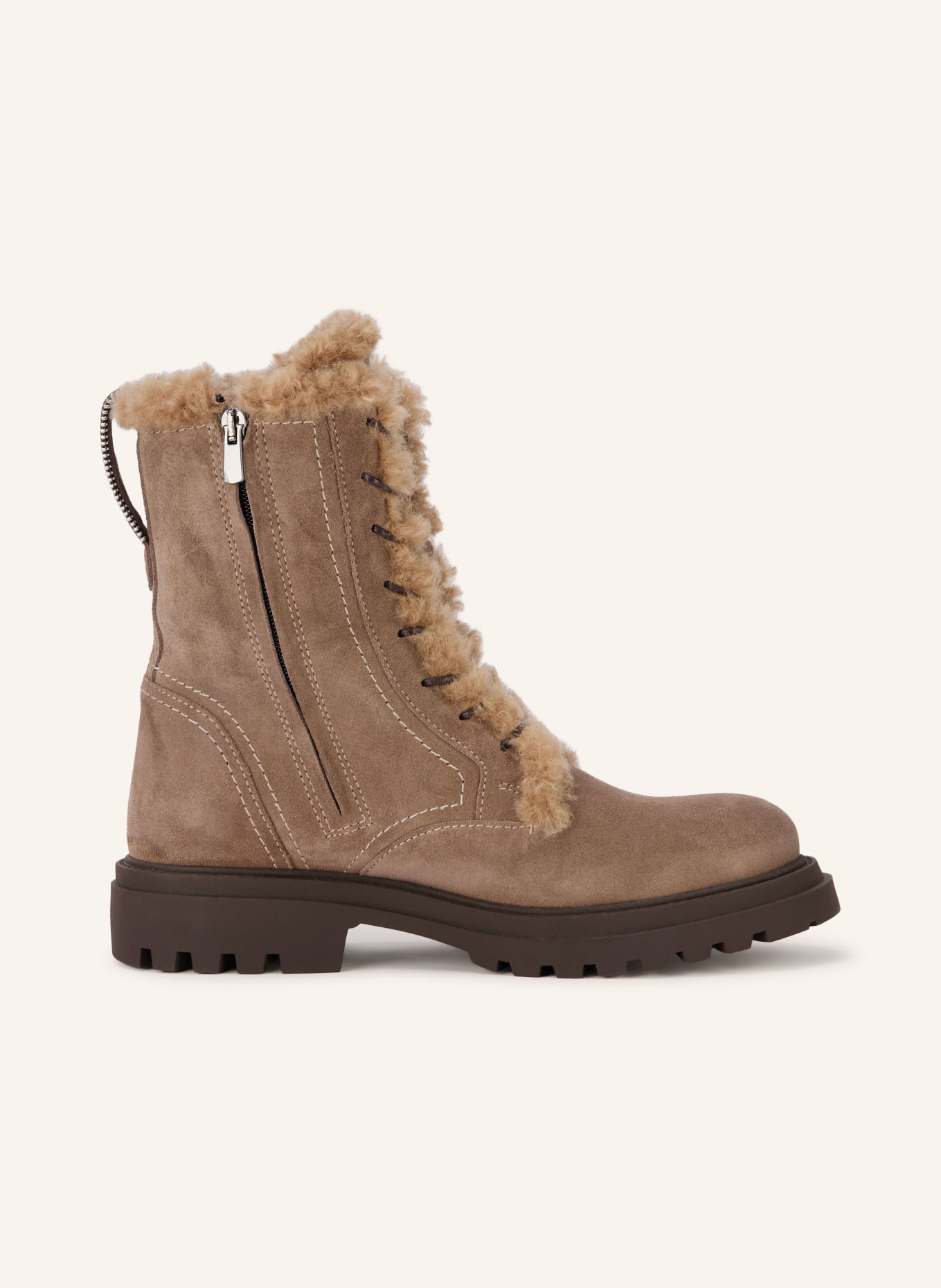 BIBI LOU Schnürboots: TAUPE