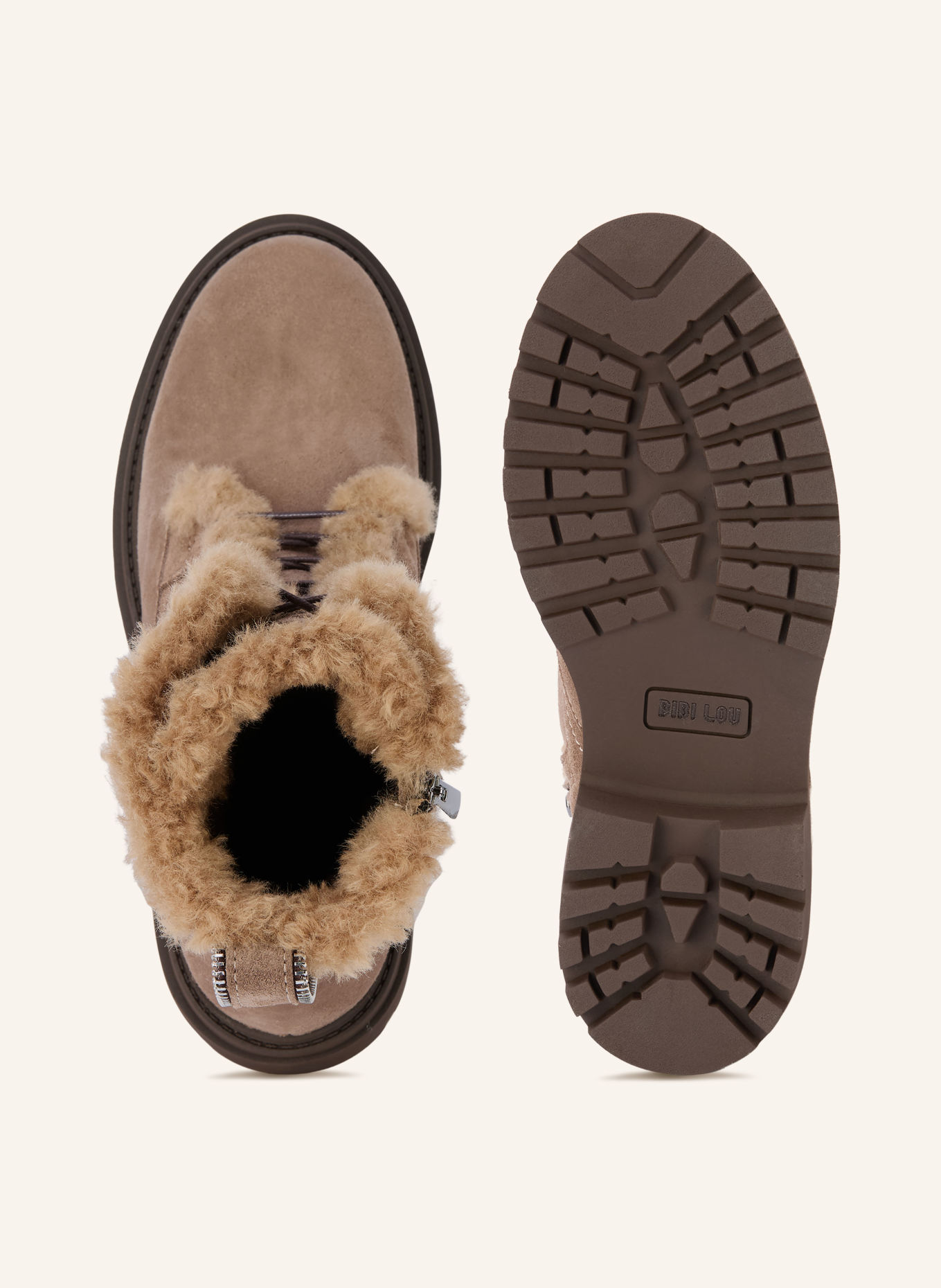 BIBI LOU Schnürboots: TAUPE