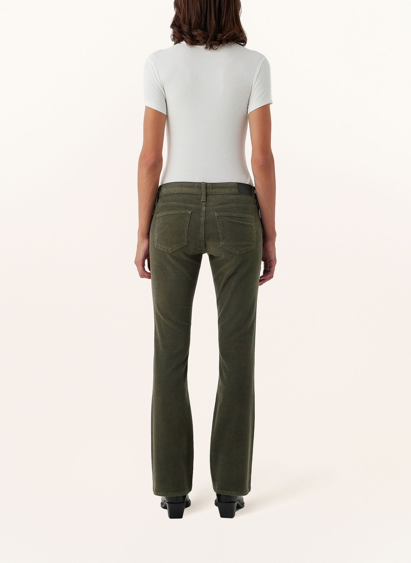 mavi Bootcut broek BELLA van corduroy: OLIJF