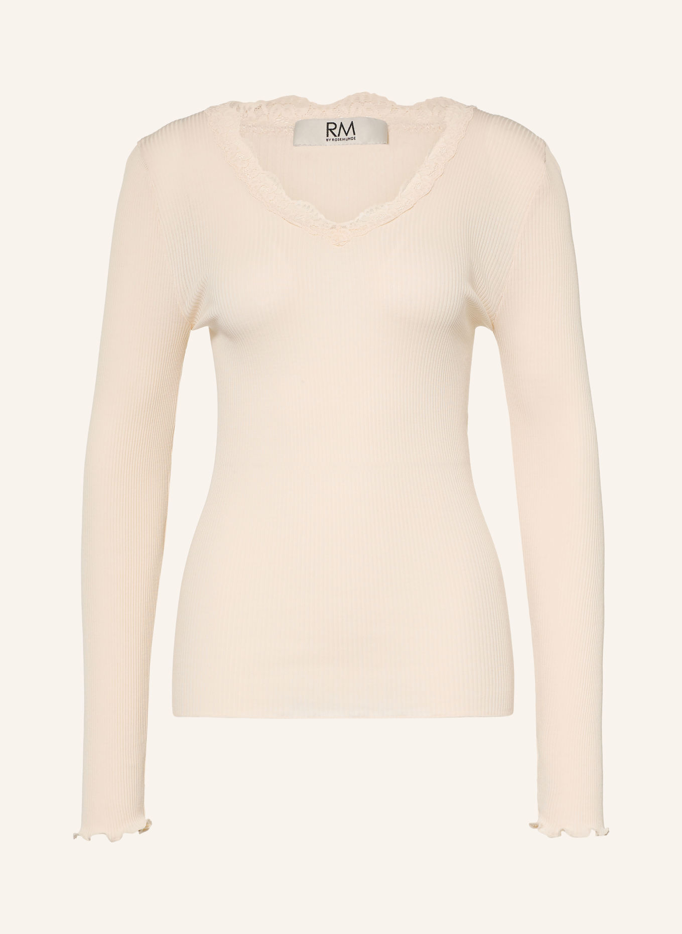 rosemunde Longsleeve BALTA met lange mouwen en kant: CRÈME