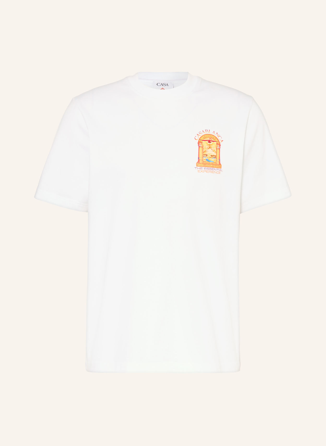 Casablanca T-shirt: BLANC / ROUGE / ORANGE