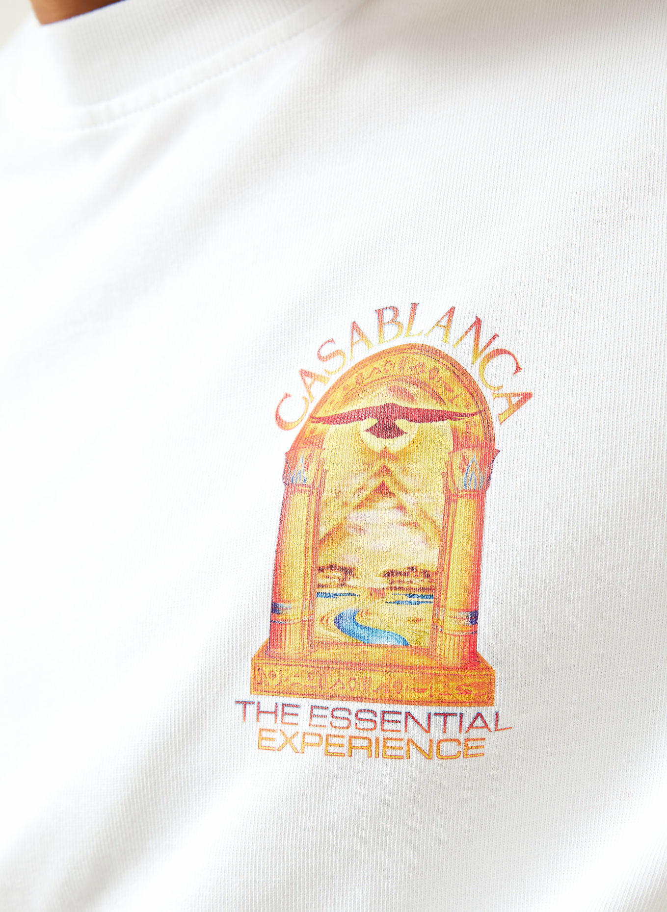 Casablanca T-shirt: BLANC / ROUGE / ORANGE