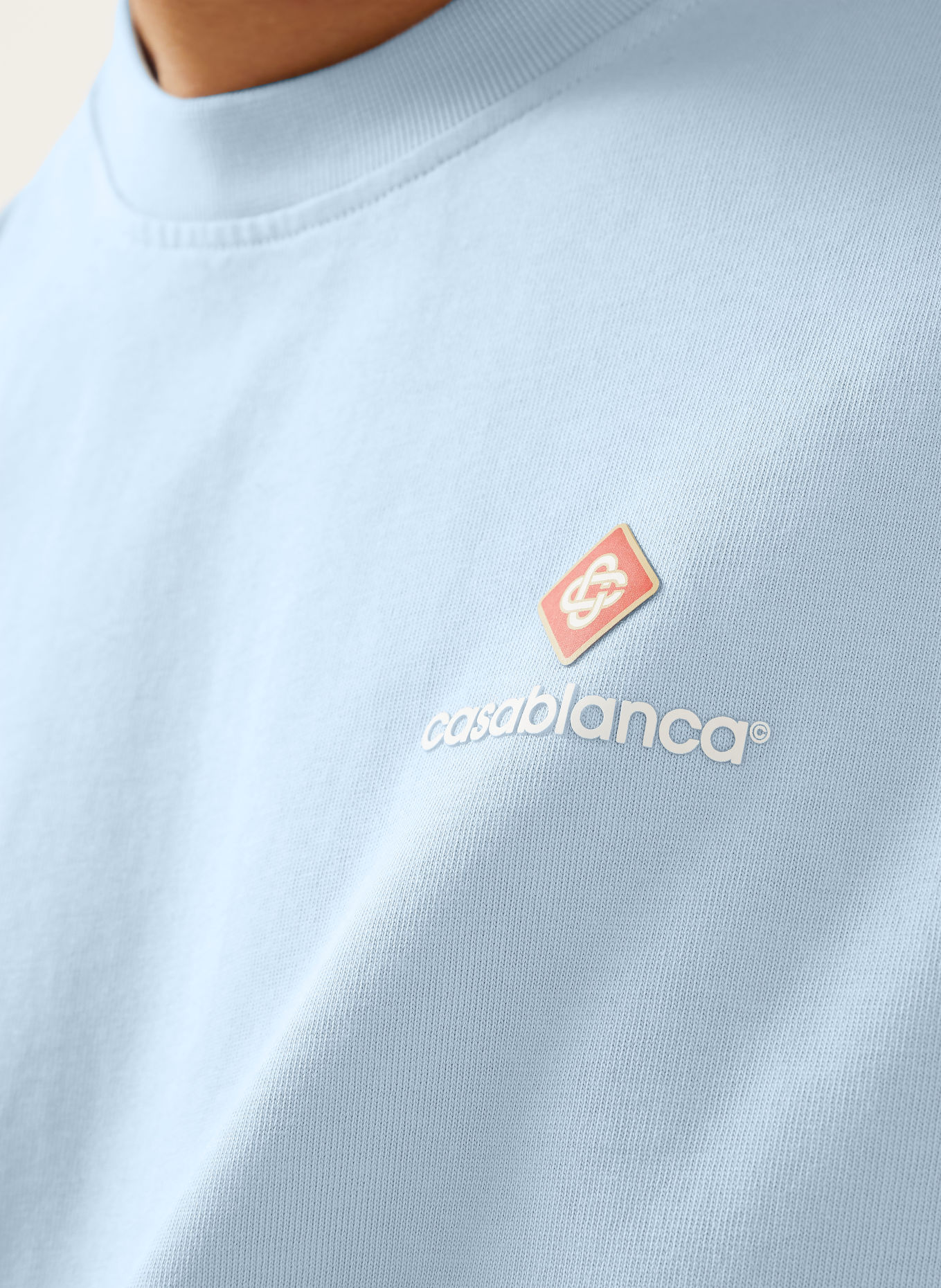 Casablanca T-shirt: BLEU CLAIR