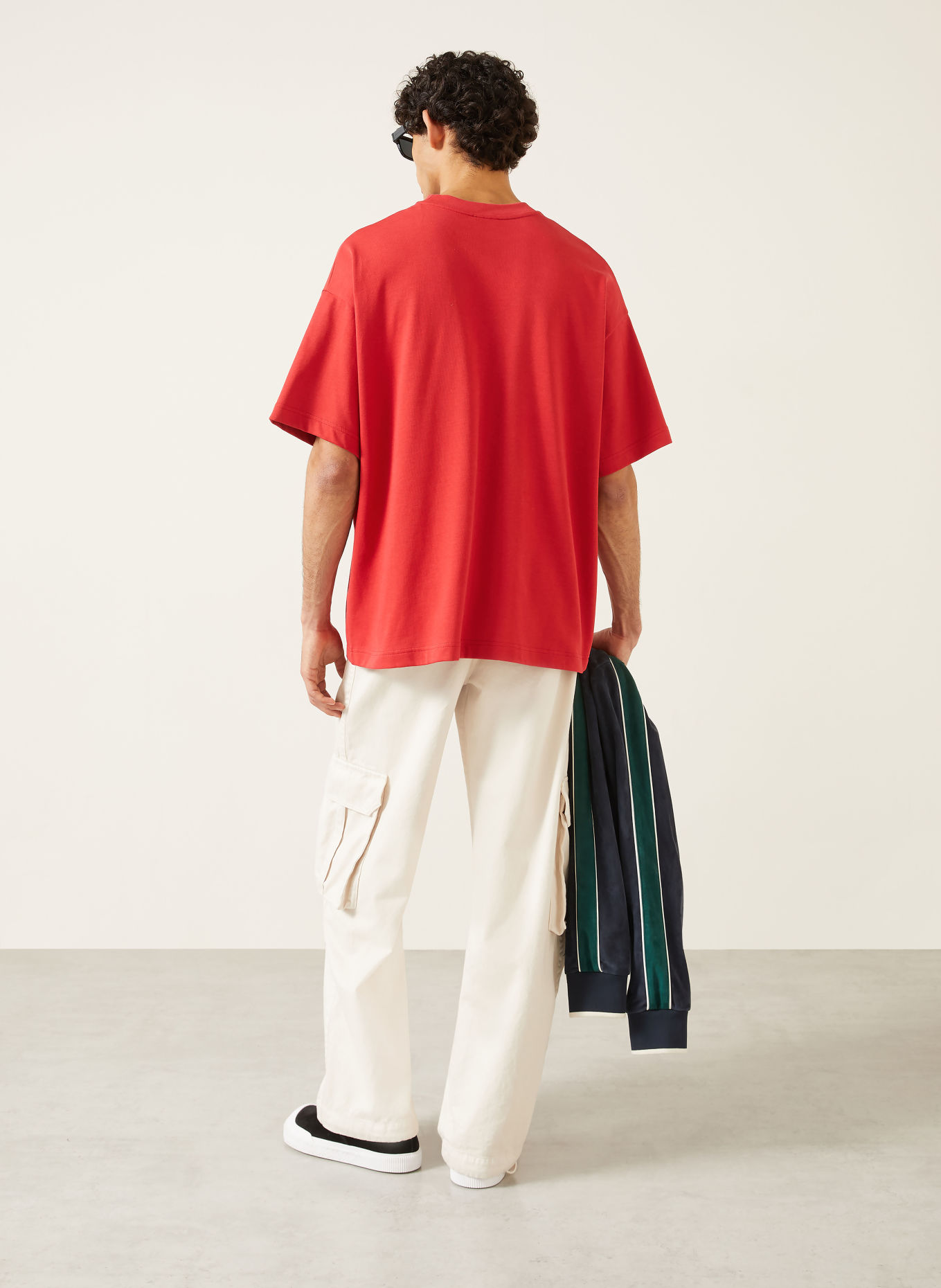 Casablanca T-shirt oversize: ROUGE / BLANC
