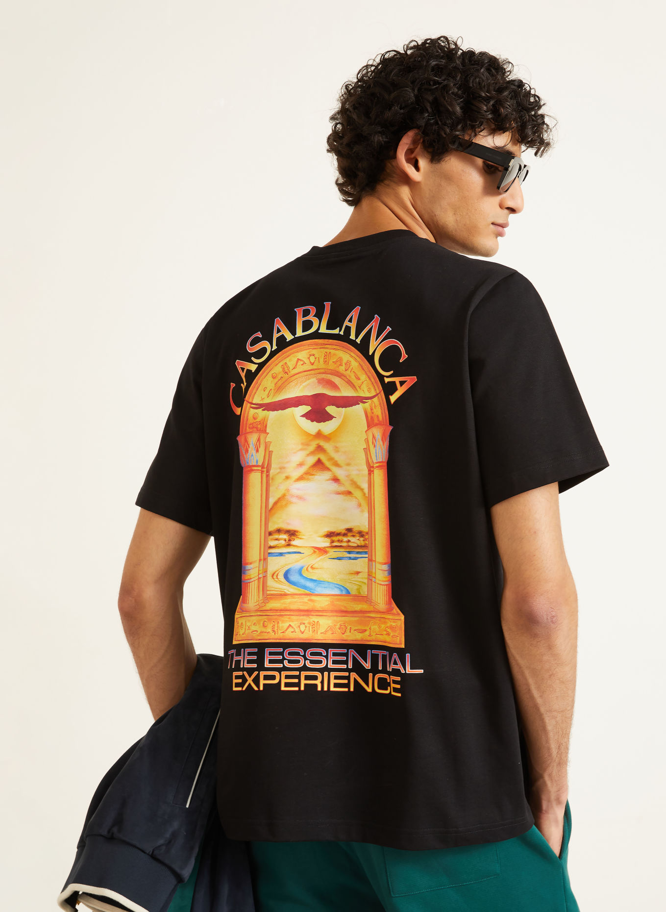 Casablanca T-shirt: NOIR / ROUGE / JAUNE