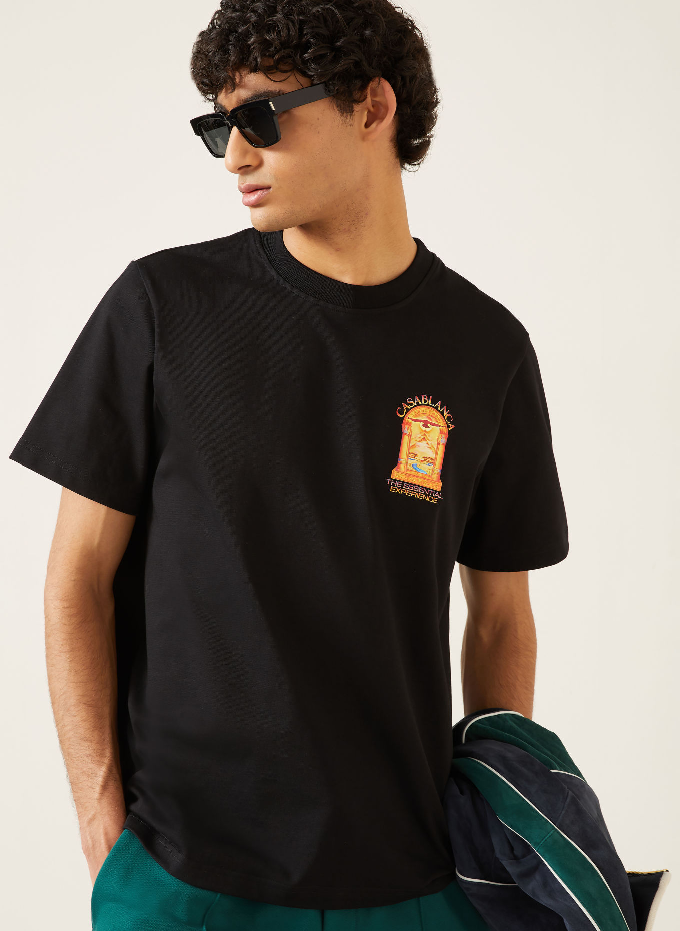 Casablanca T-shirt: NOIR / ROUGE / JAUNE