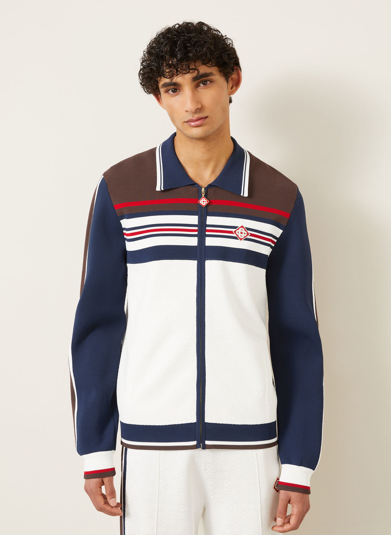 Casablanca Gilet: BLANC / ROUGE FONCÉ / BLEU FONCÉ