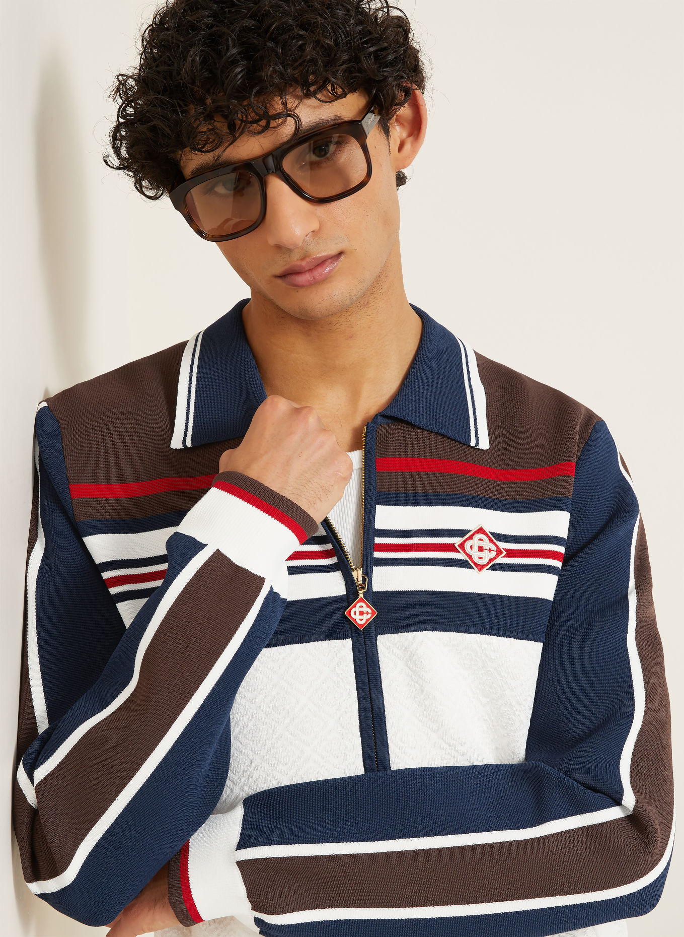 Casablanca Gilet: BLANC / ROUGE FONCÉ / BLEU FONCÉ