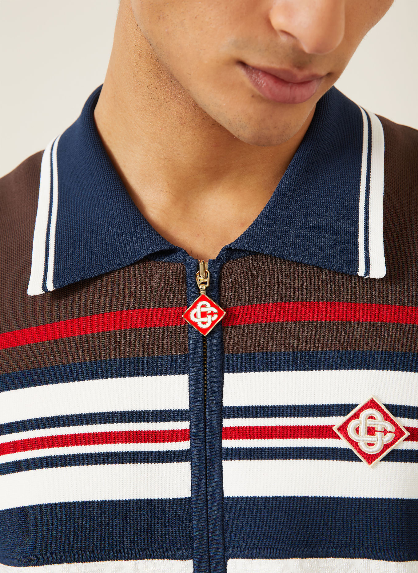 Casablanca Gilet: BLANC / ROUGE FONCÉ / BLEU FONCÉ