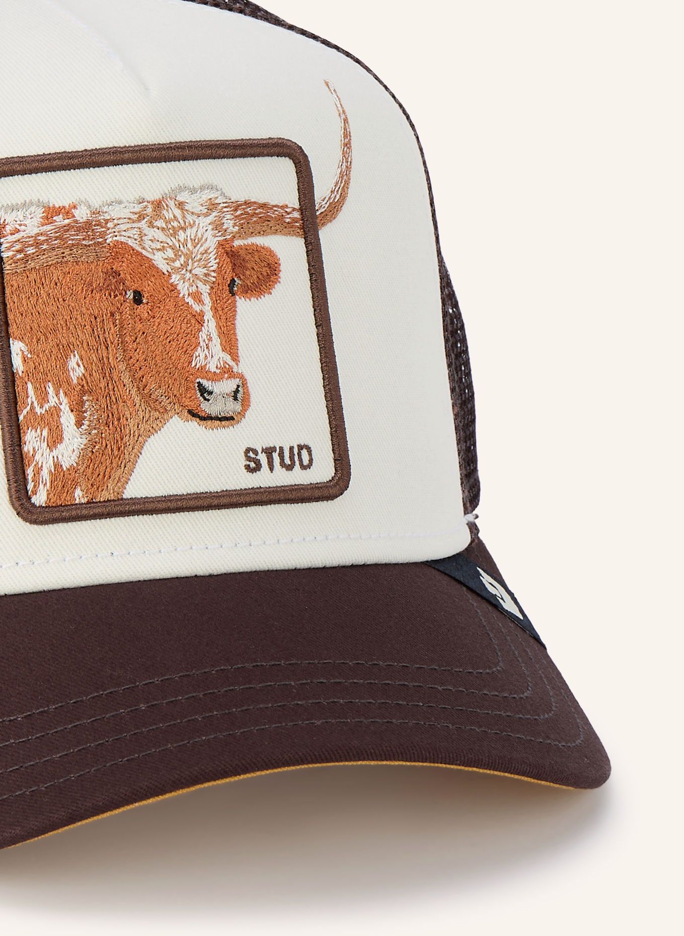 GOORIN BROS. OVER THE LINE LONGHORN Cap: DARK BROWN / CREAM