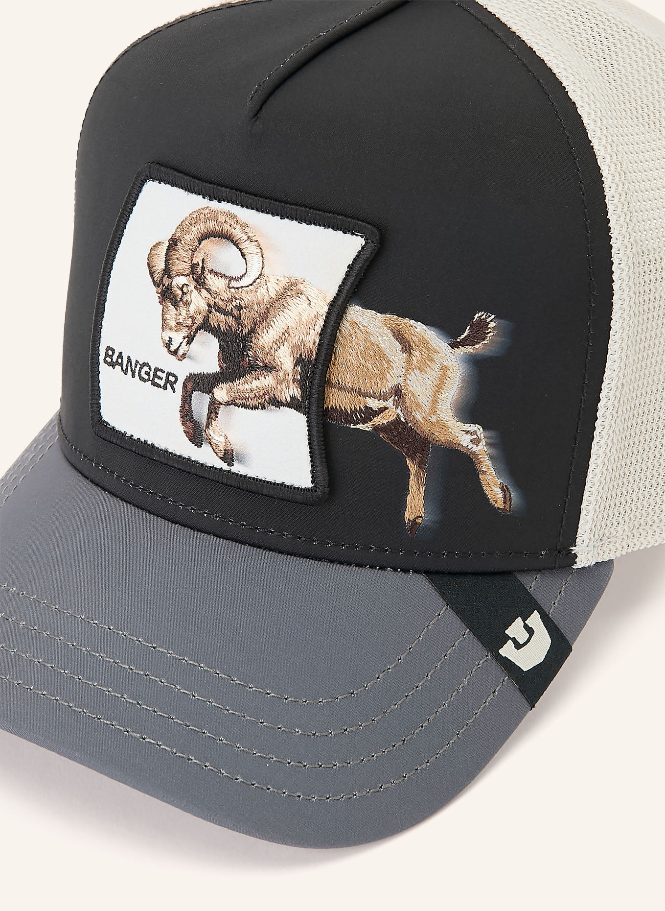 GOORIN BROS. Cap MIGRATION BANGER: ČERNÁ / HNĚDÁ / SVĚTLE ŠEDÁ