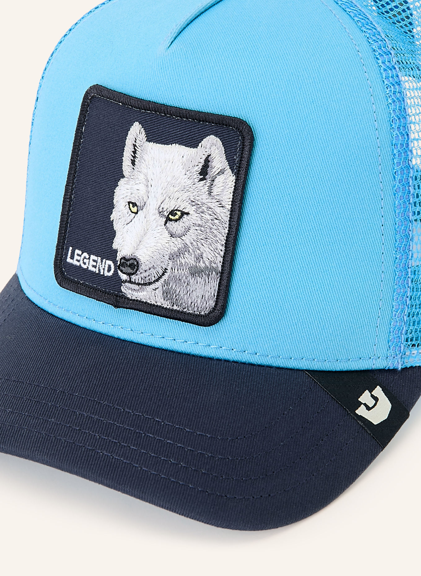 GOORIN BROS. Cap LEGEND WOLF TRUCKER: TMAVĚ MODRÁ / SVĚTLE ŠEDÁ / TMAVĚ MODRÁ