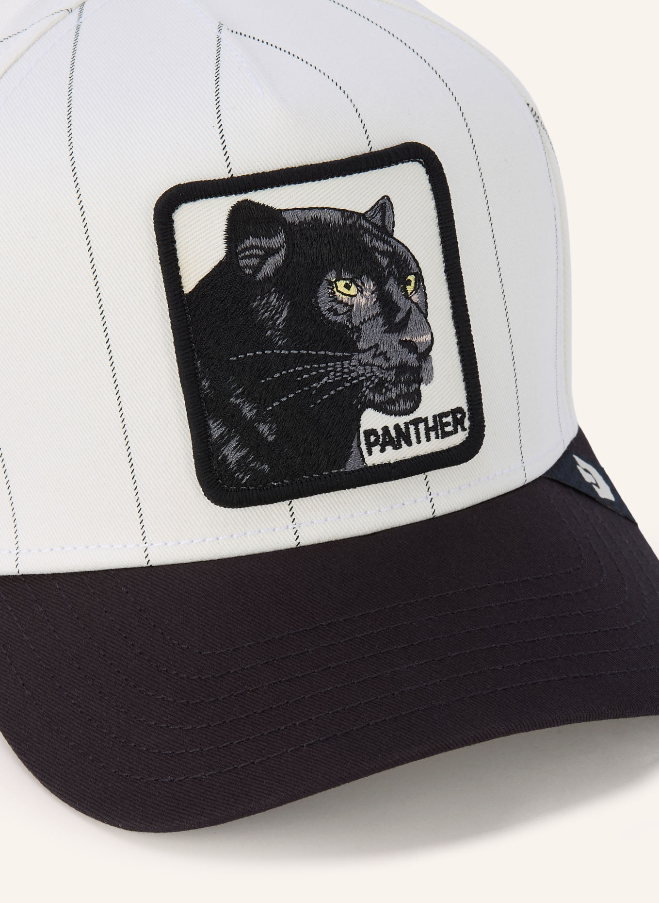 GOORIN BROS. Cap PINSTRIPE PANTHER: SCHWARZ / CREME