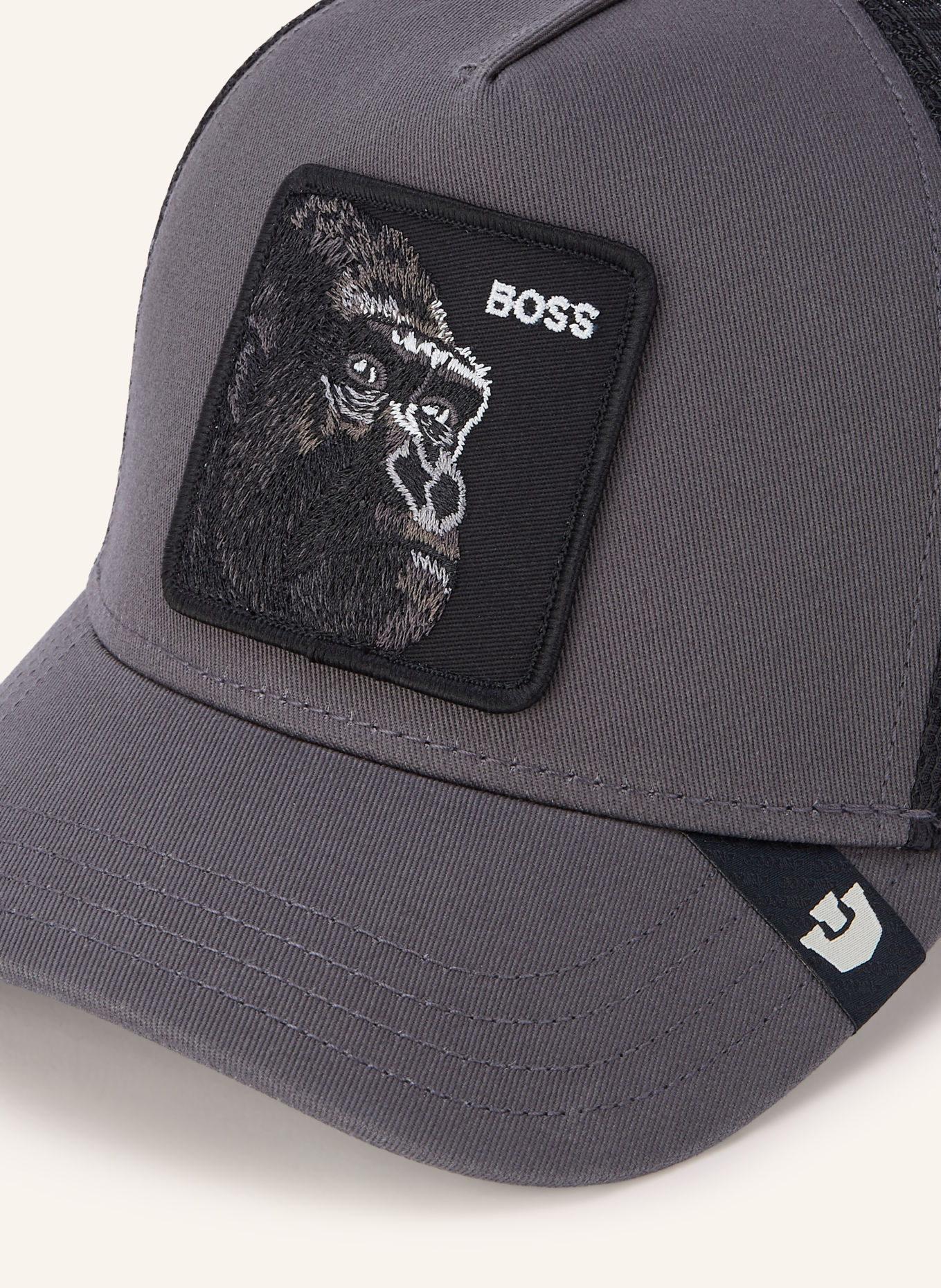 GOORIN BROS. THE BOSS TRUCKER Cap: DARK GRAY / BLACK