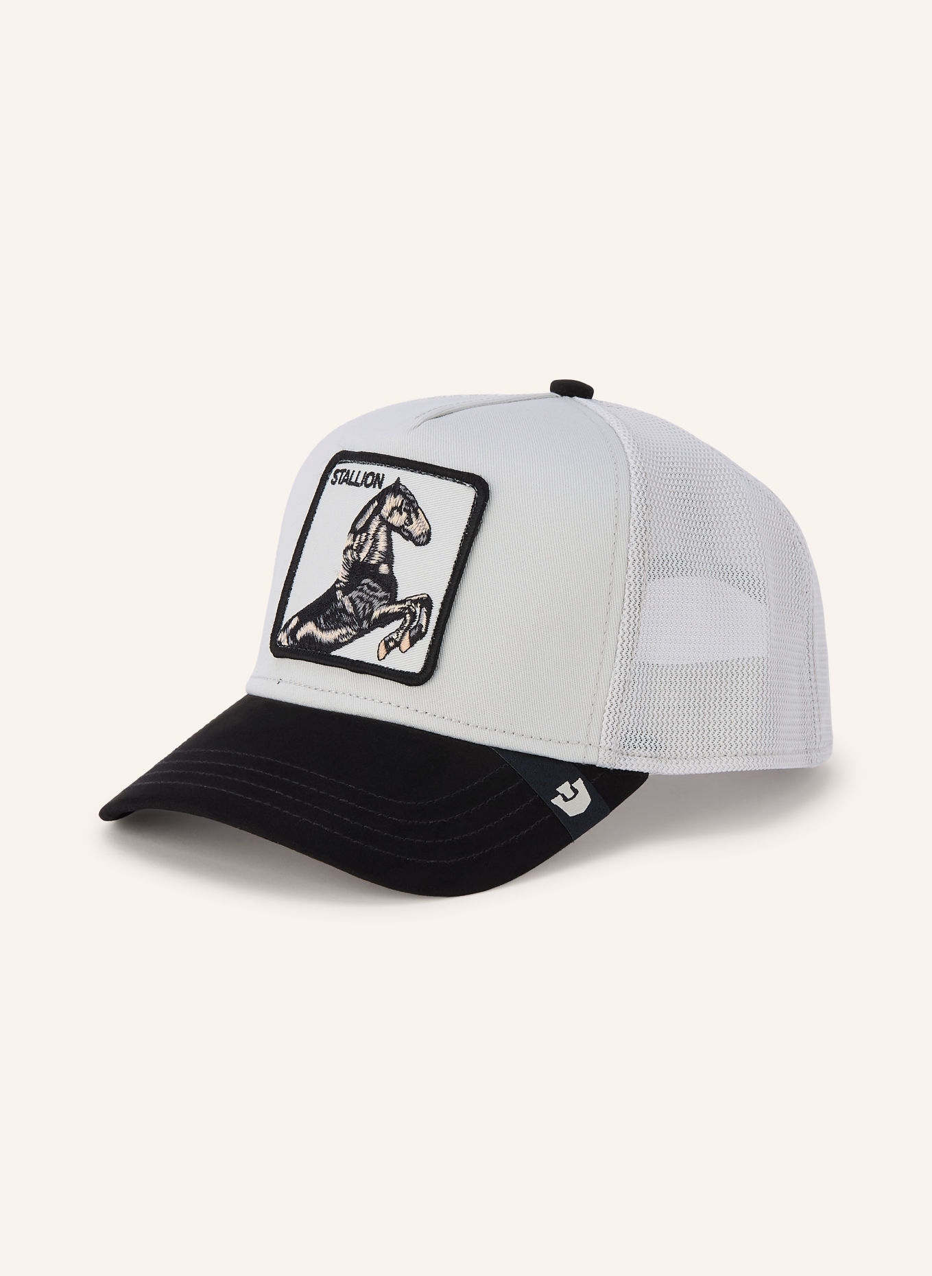 GOORIN BROS. Cap SUEDE STALLION: SCHWARZ / CREME
