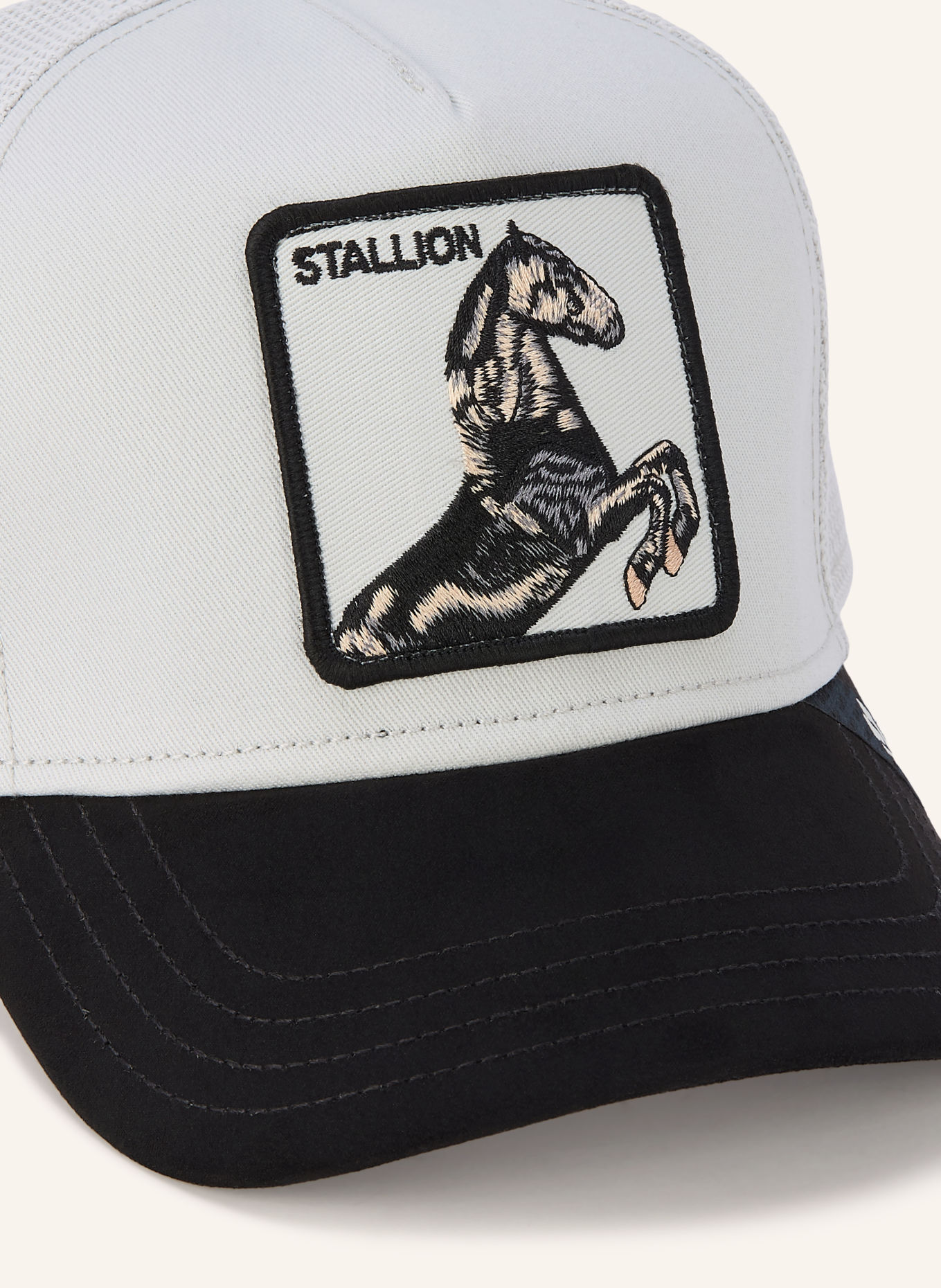 GOORIN BROS. Cap SUEDE STALLION: SCHWARZ / CREME