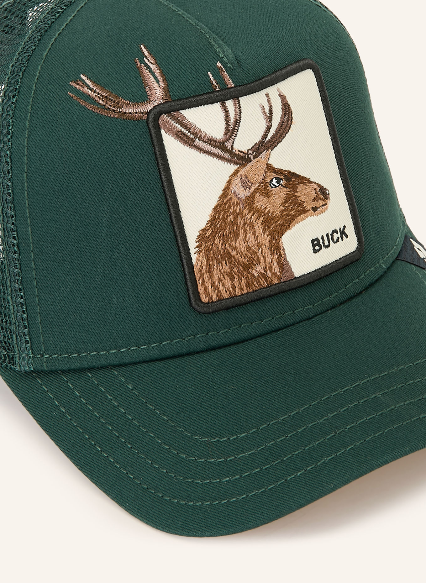 GOORIN BROS. Cap OVER THE LINE BUCK: TMAVĚ ZELENÁ / HNĚDÁ / BÍLÁ