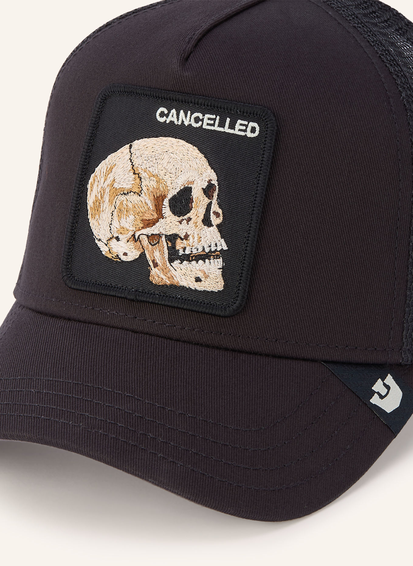 GOORIN BROS. THE CANCELLED SKULL Cap: BLACK