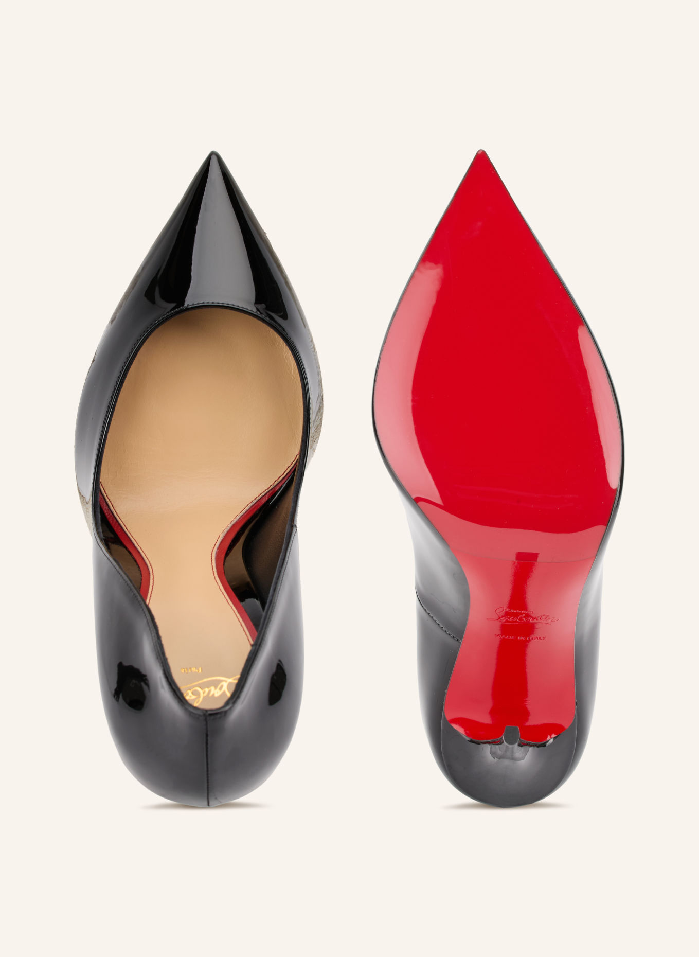 Christian Louboutin Lakierowane czółenka LA PIGALLE: CZARNY