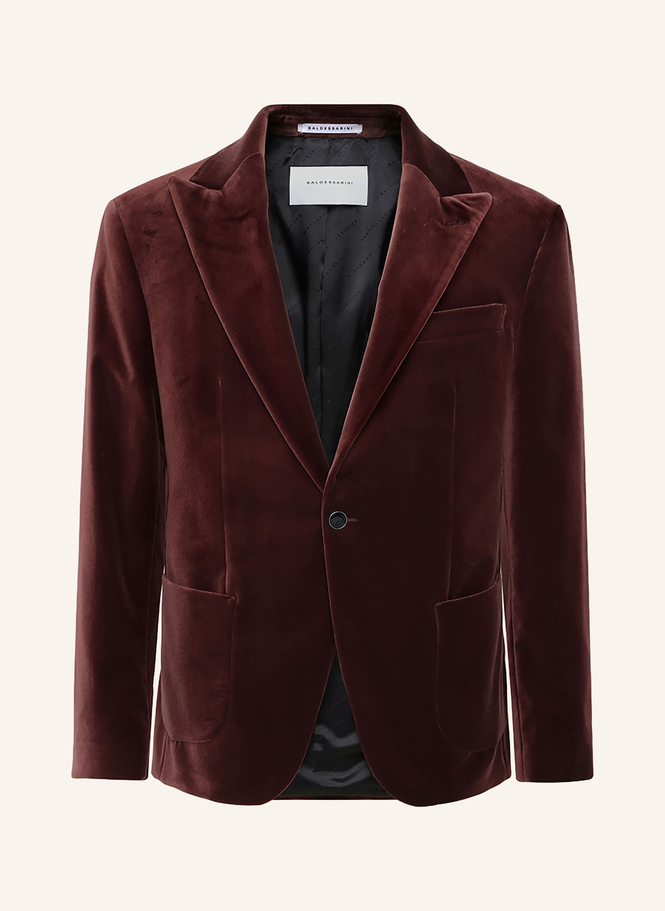 BALDESSARINI Veste en velours coupe slim: ROUGE FONCÉ