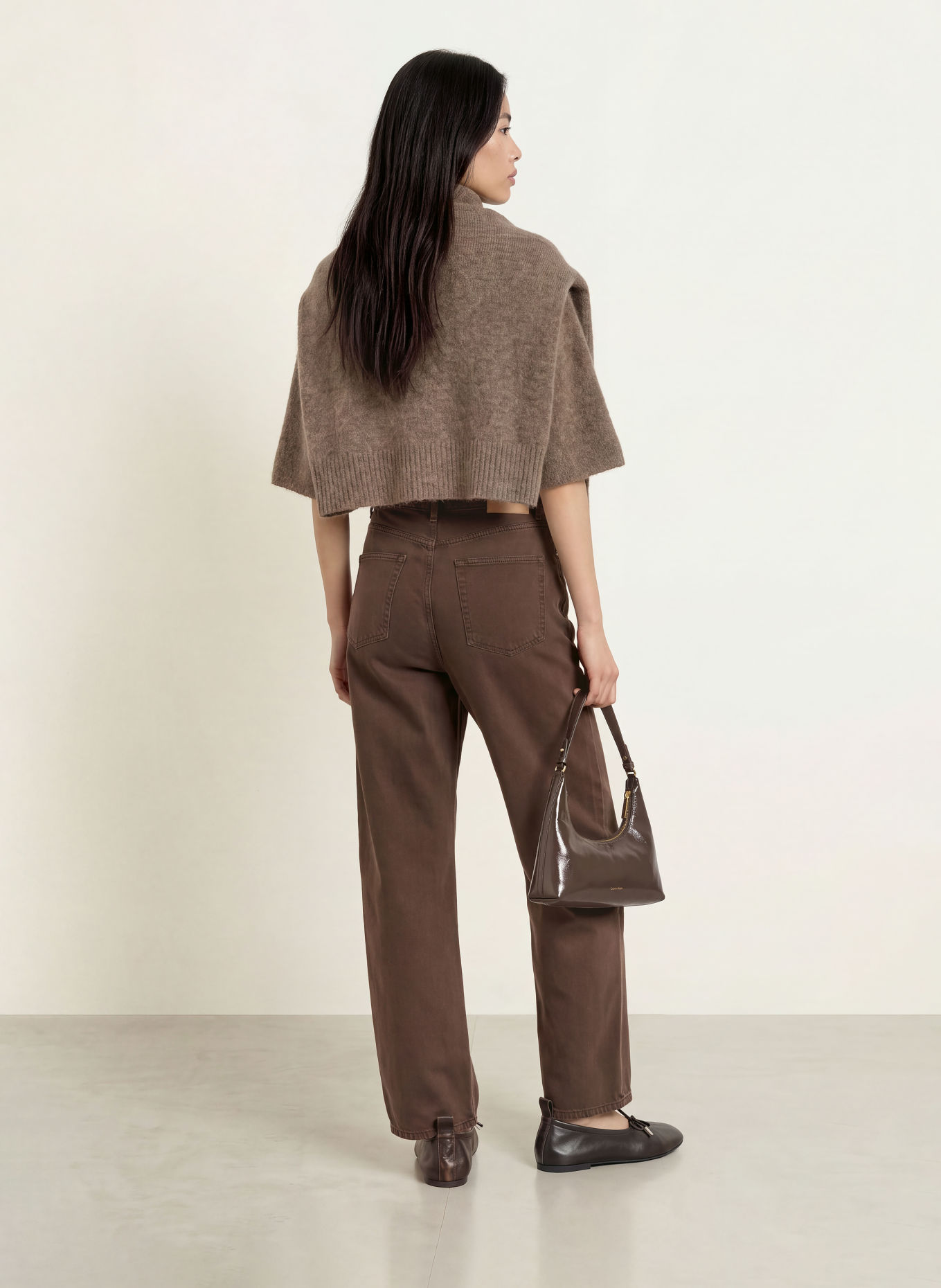 Stylein KEANU Barrel-leg jeans: COFFEE